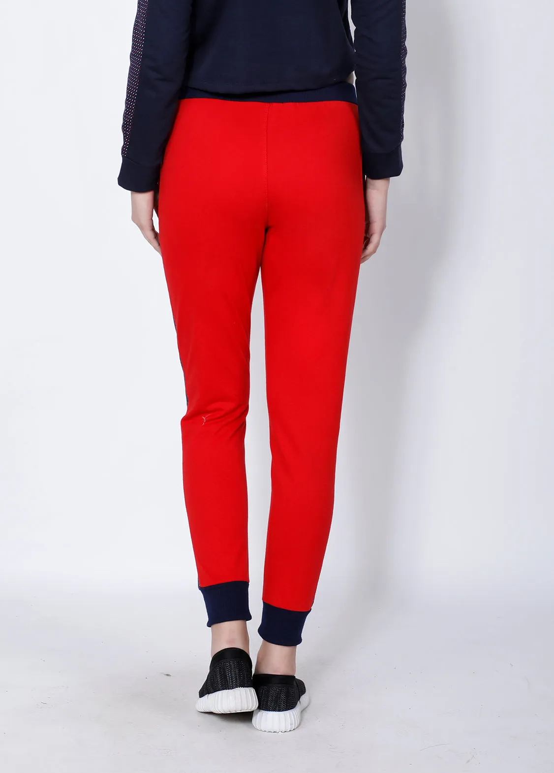 Red Multidots Joggers