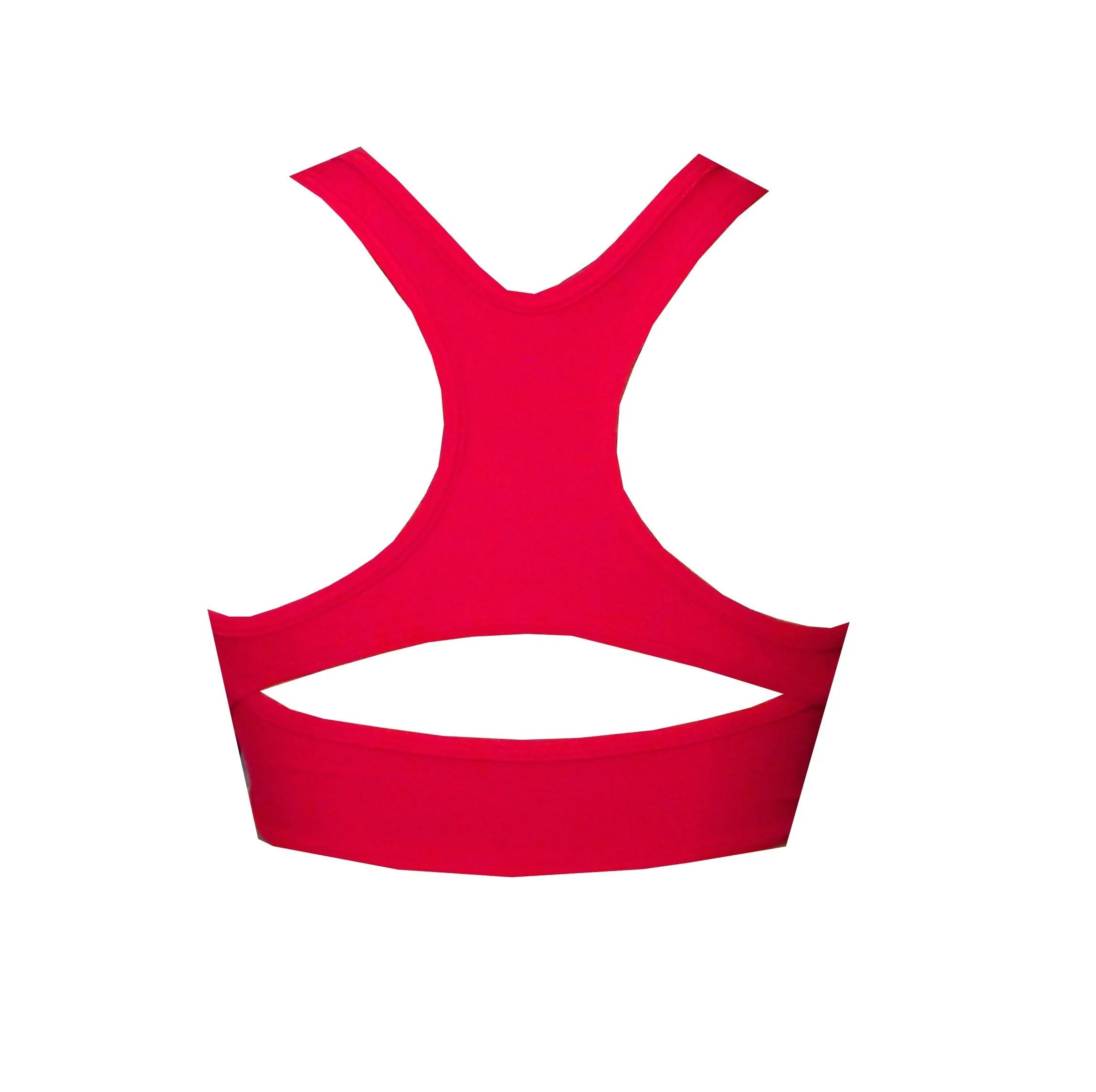 Red Scrunch front Sports Crop Top BK138R