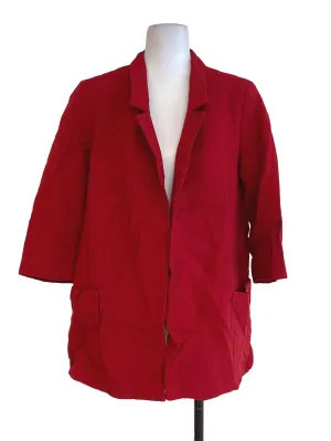 Red Textured Blazer