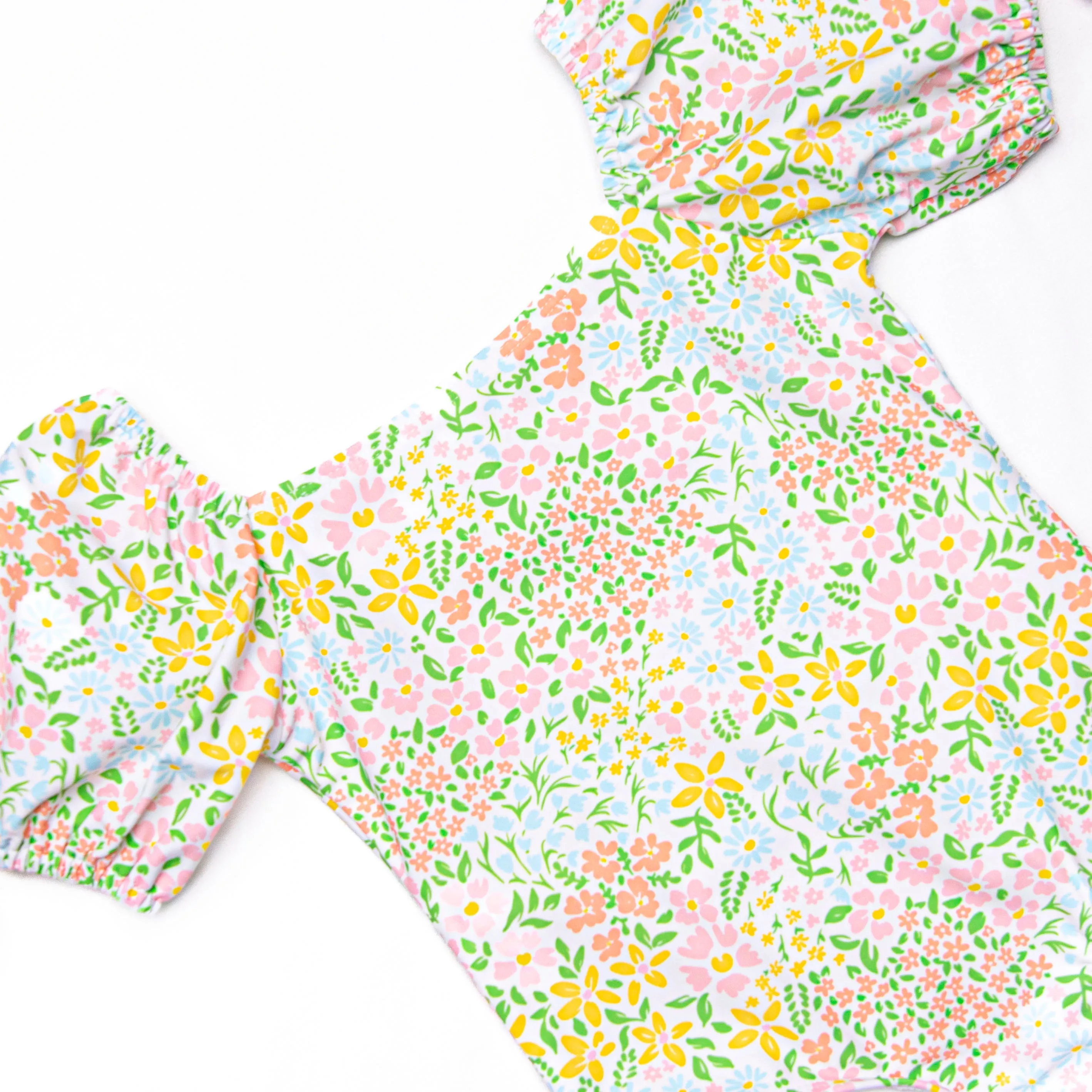 Reef Wonders Puff Sleeve One Piece, Pink