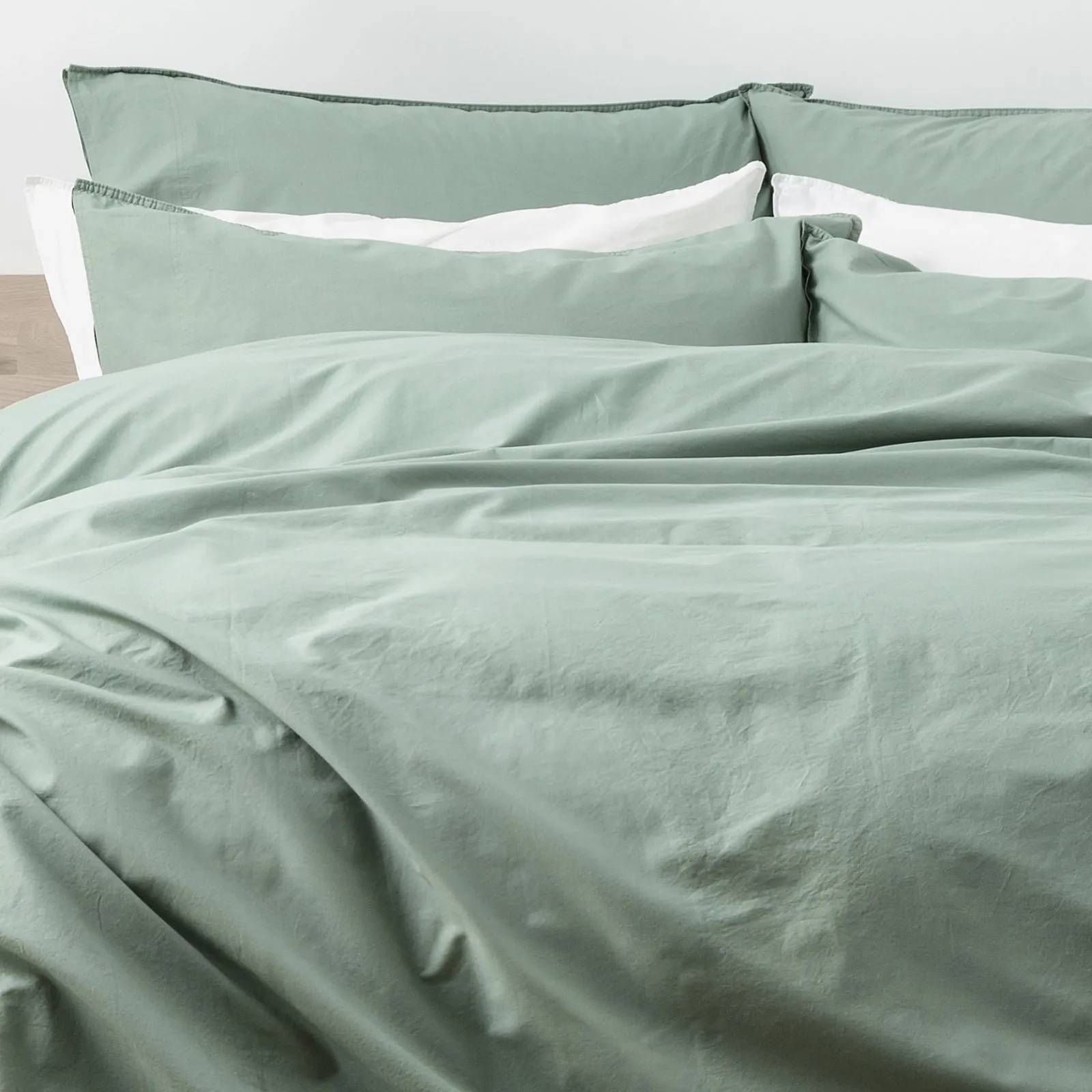 Renee Taylor Helena Vintage Stone washed Quilt Cover Set - Cactus