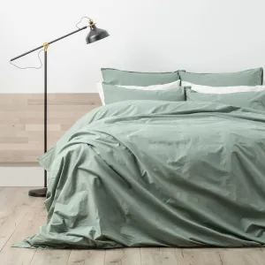 Renee Taylor Helena Vintage Stone washed Quilt Cover Set - Cactus