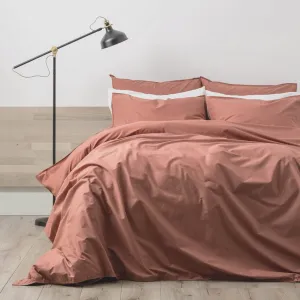 Renee Taylor Helena Vintage Stone washed Quilt Cover Set - Redwood