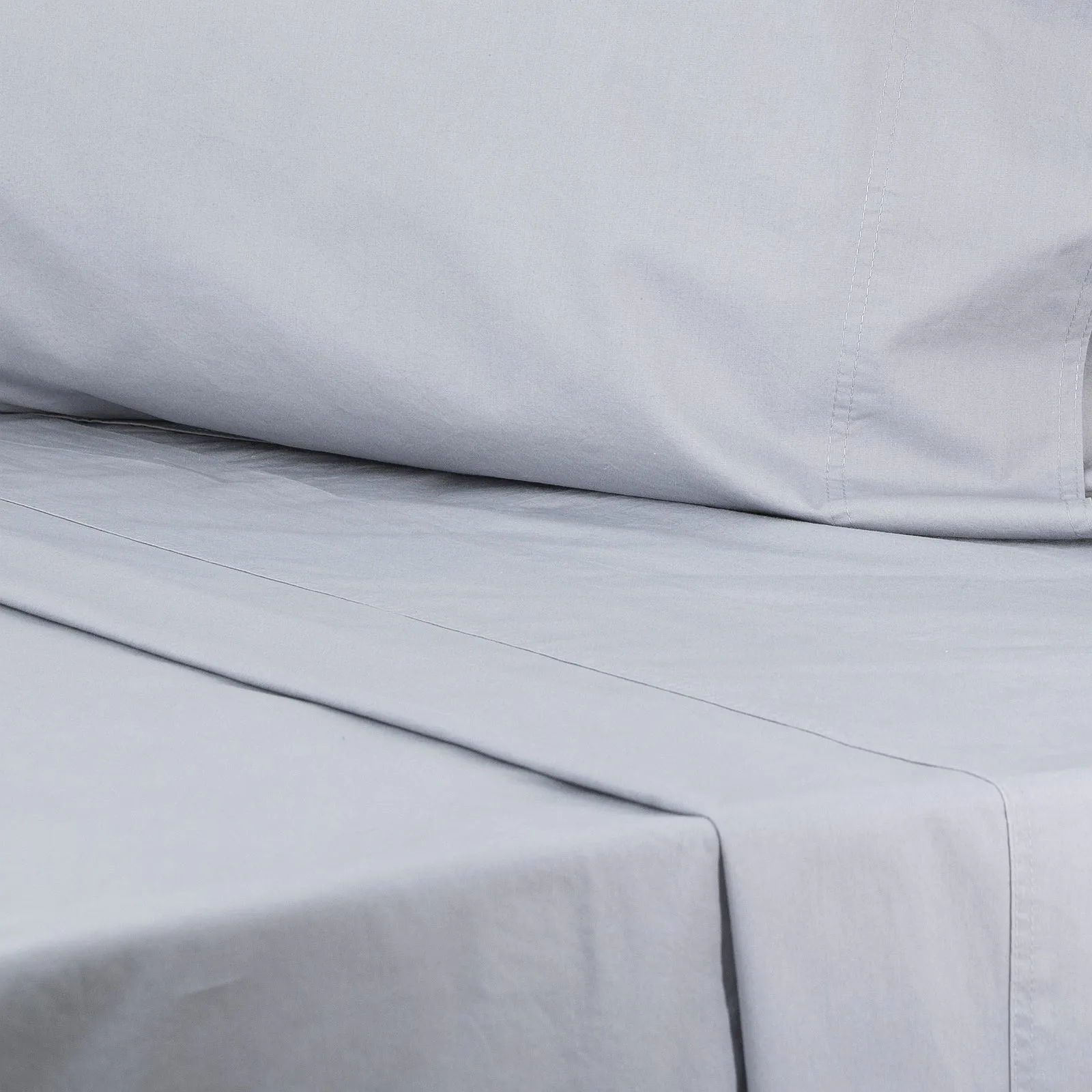 Renee Taylor Helena Vintage Stone washed Sheet Set - Dusty Blue