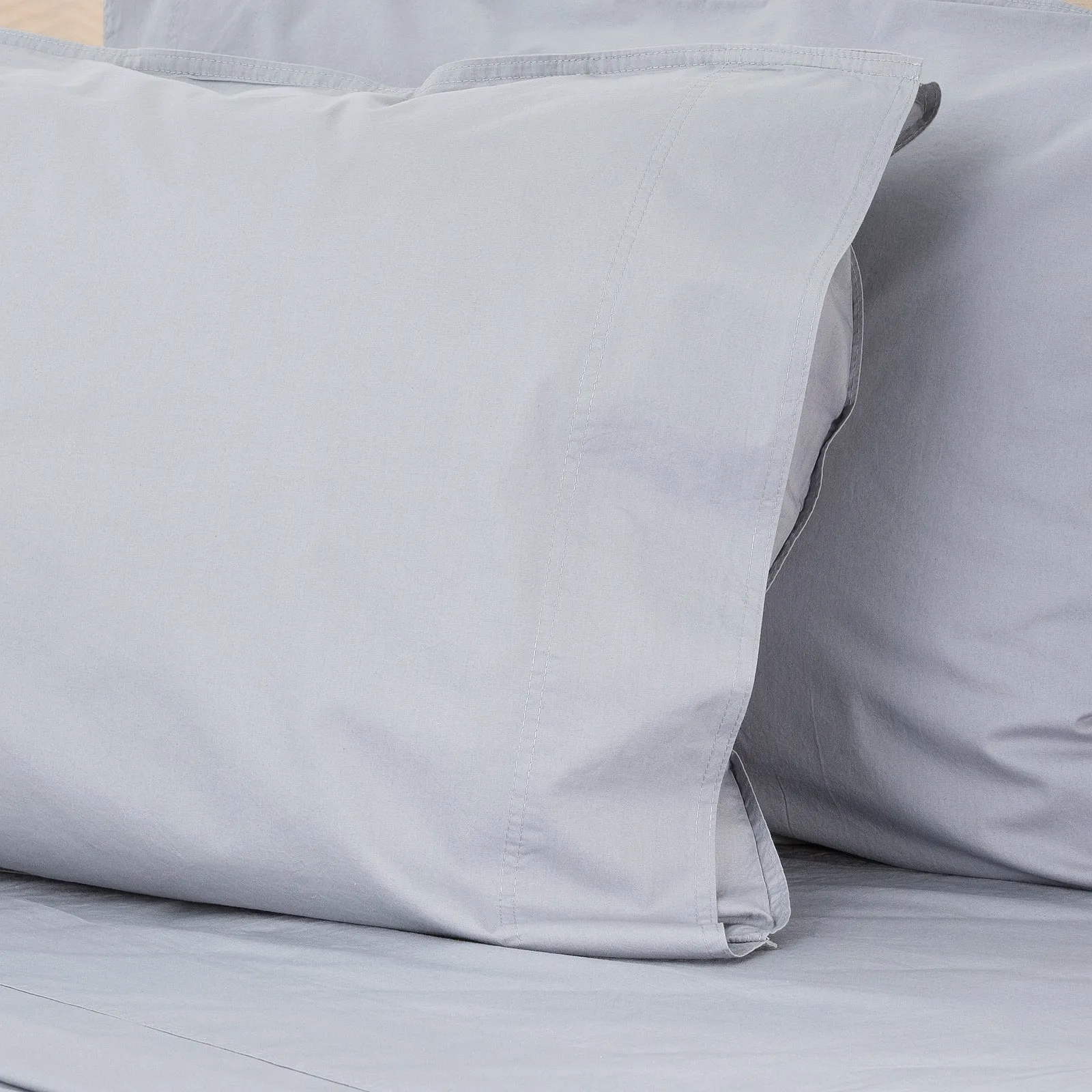 Renee Taylor Helena Vintage Stone washed Sheet Set - Dusty Blue