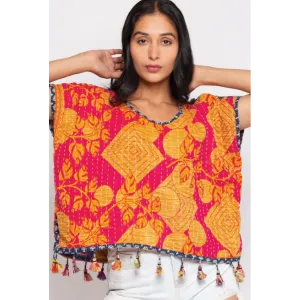 Reversible Tassel Kantha Top