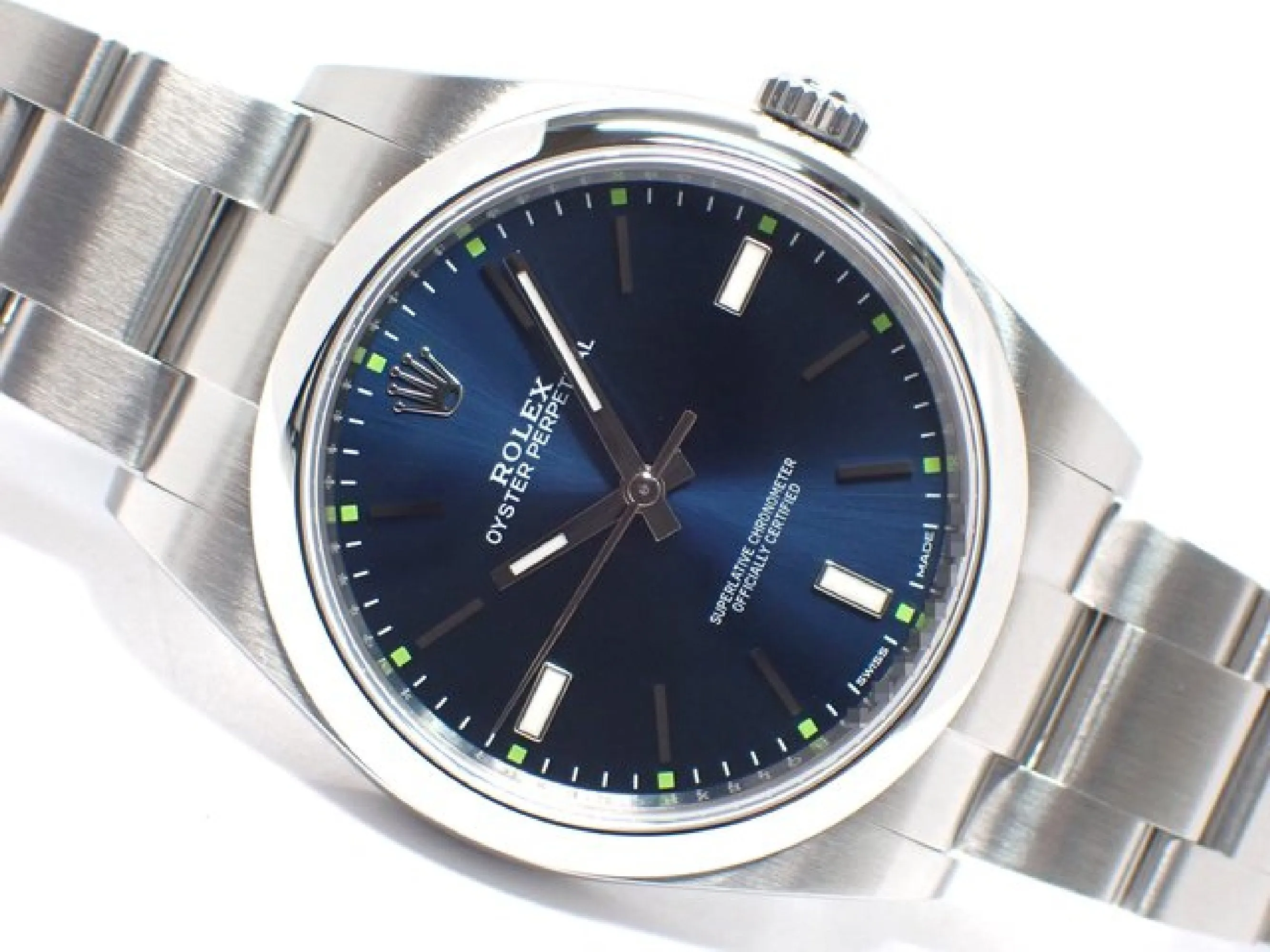 ROLEX Oyster PERPETUAL 39 blue Dial 114300 Mens 178599927