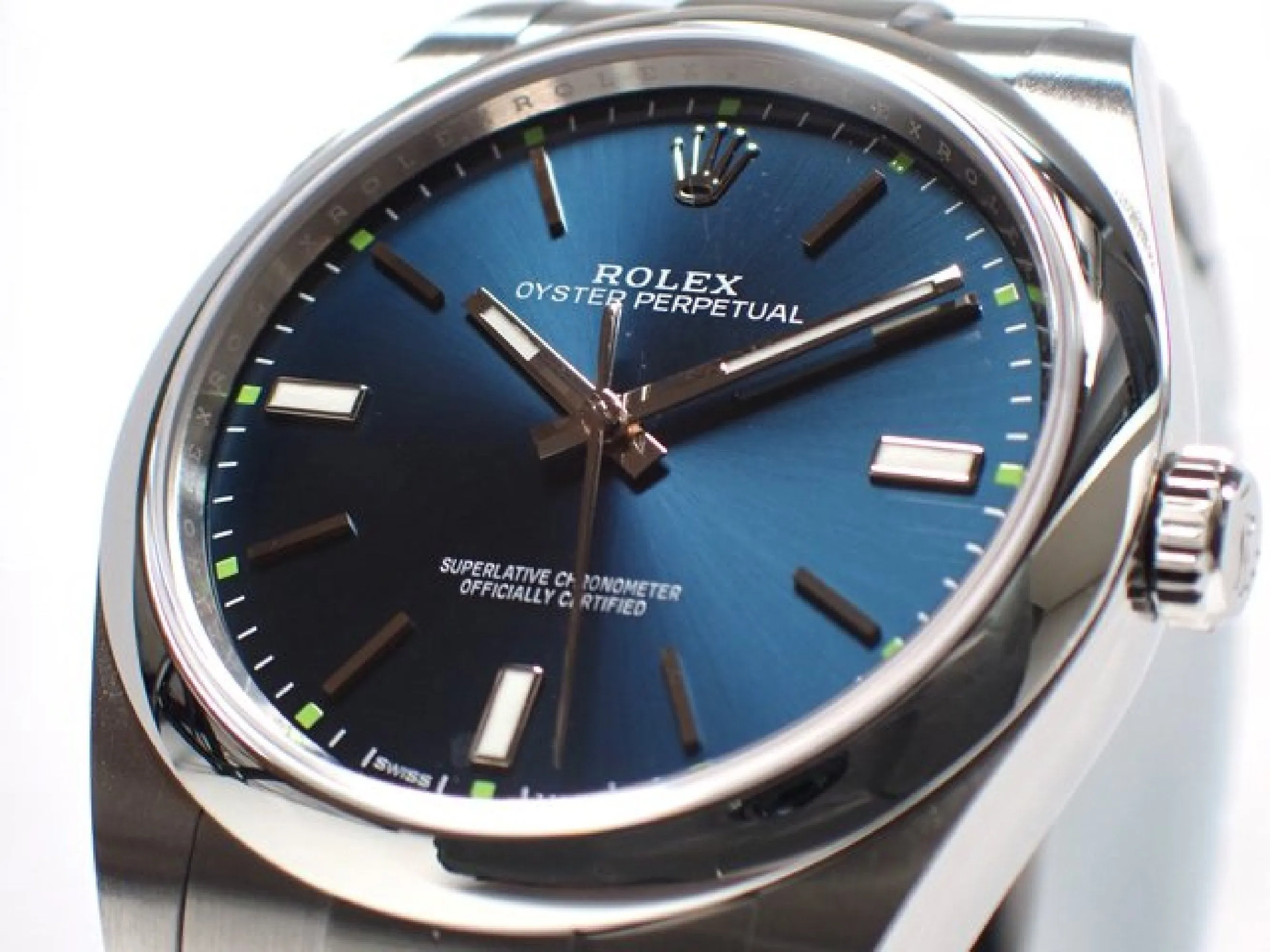 ROLEX Oyster PERPETUAL 39 blue Dial 114300 Mens 178599927
