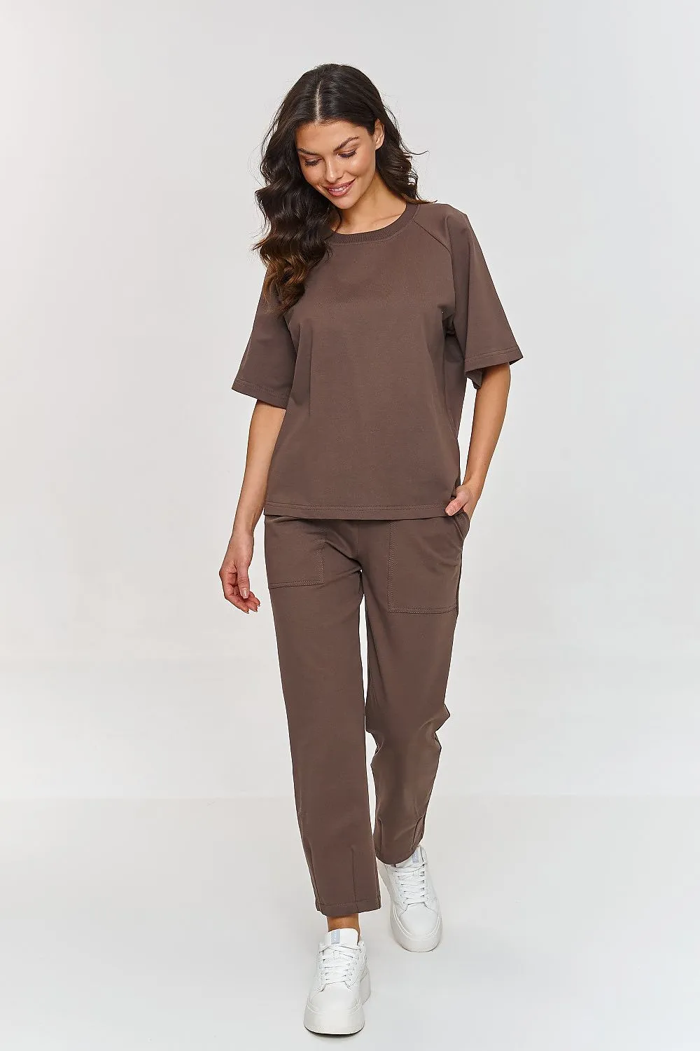 Round neck comfortable tracksuit set