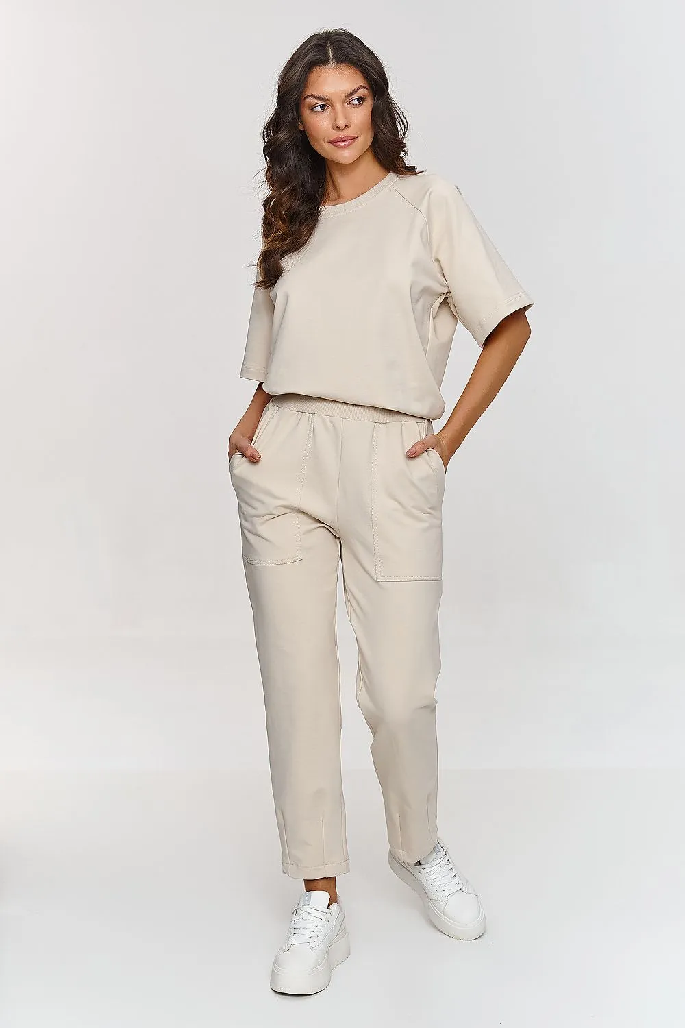 Round neck comfortable tracksuit set