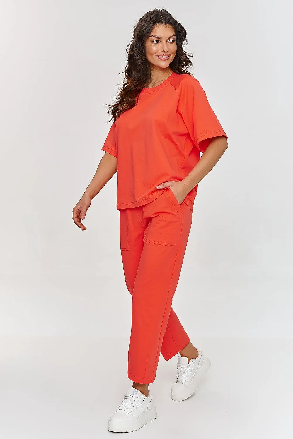 Round neck comfortable tracksuit set
