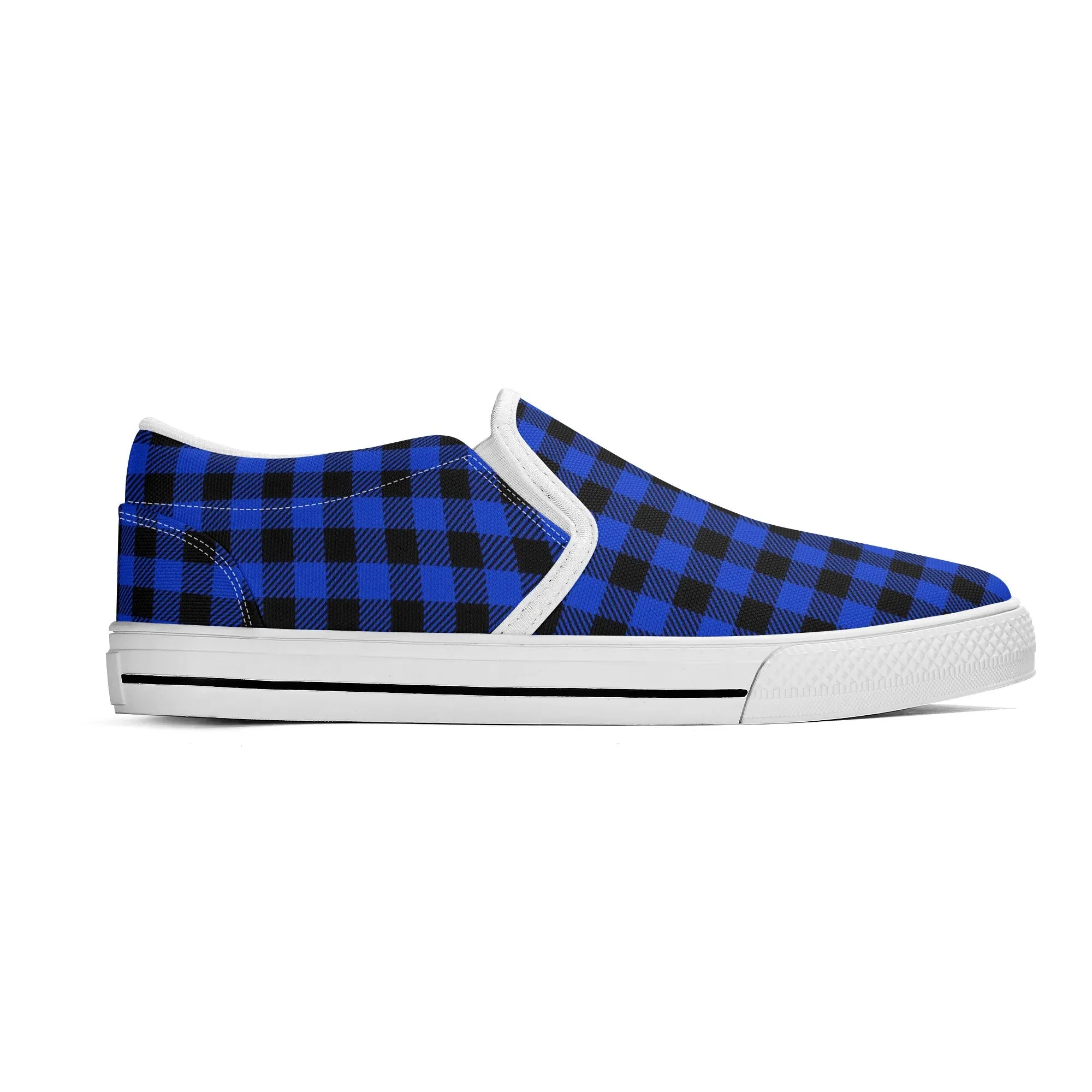 Royal Blue Buffalo Mens Canvas Slip On Shoes