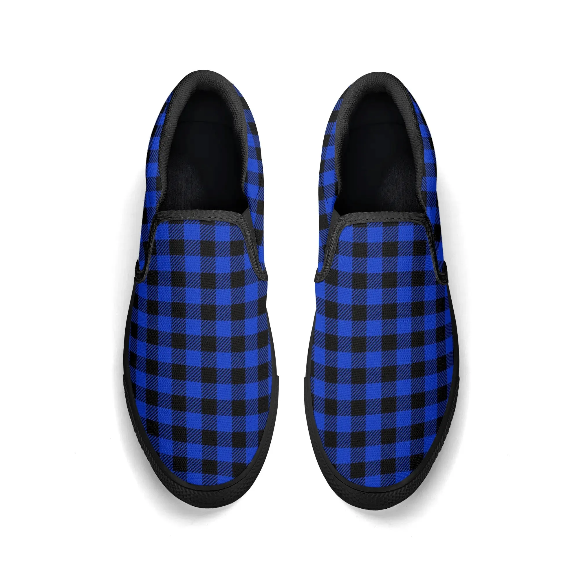 Royal Blue Buffalo Mens Canvas Slip On Shoes