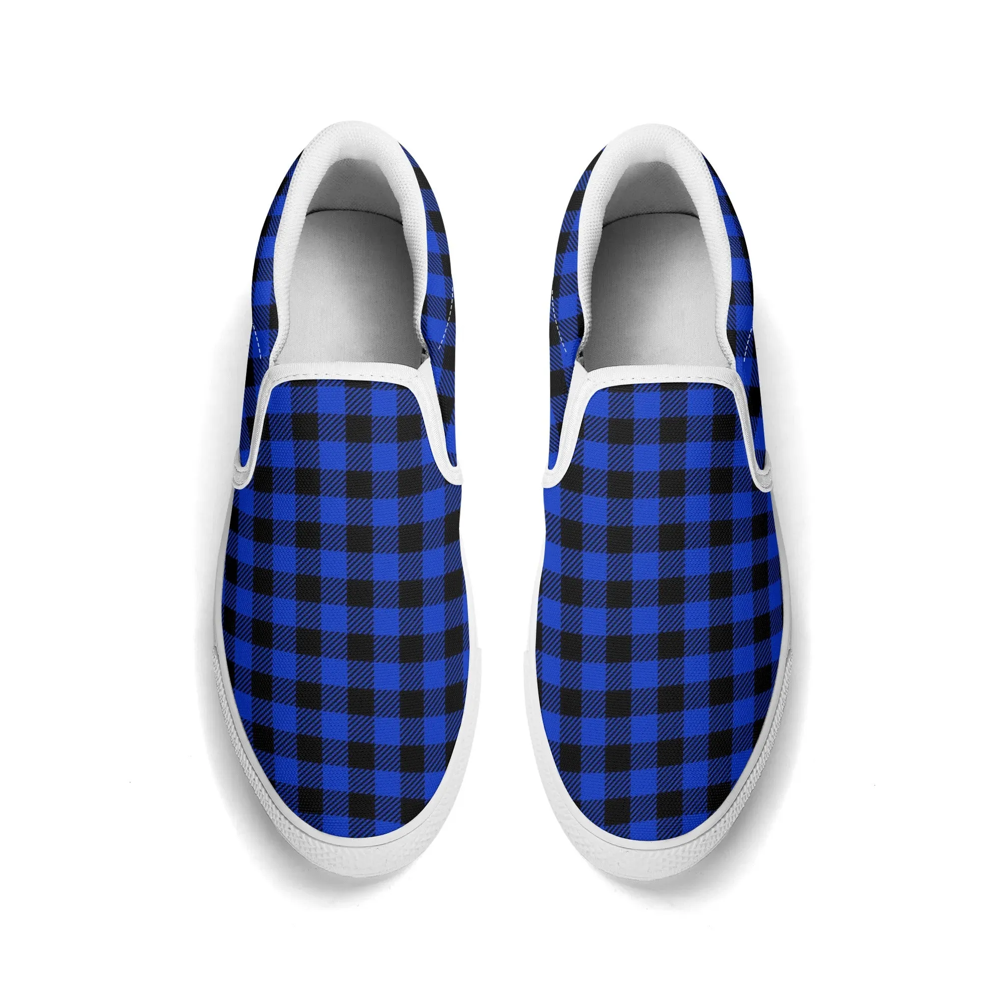 Royal Blue Buffalo Mens Canvas Slip On Shoes