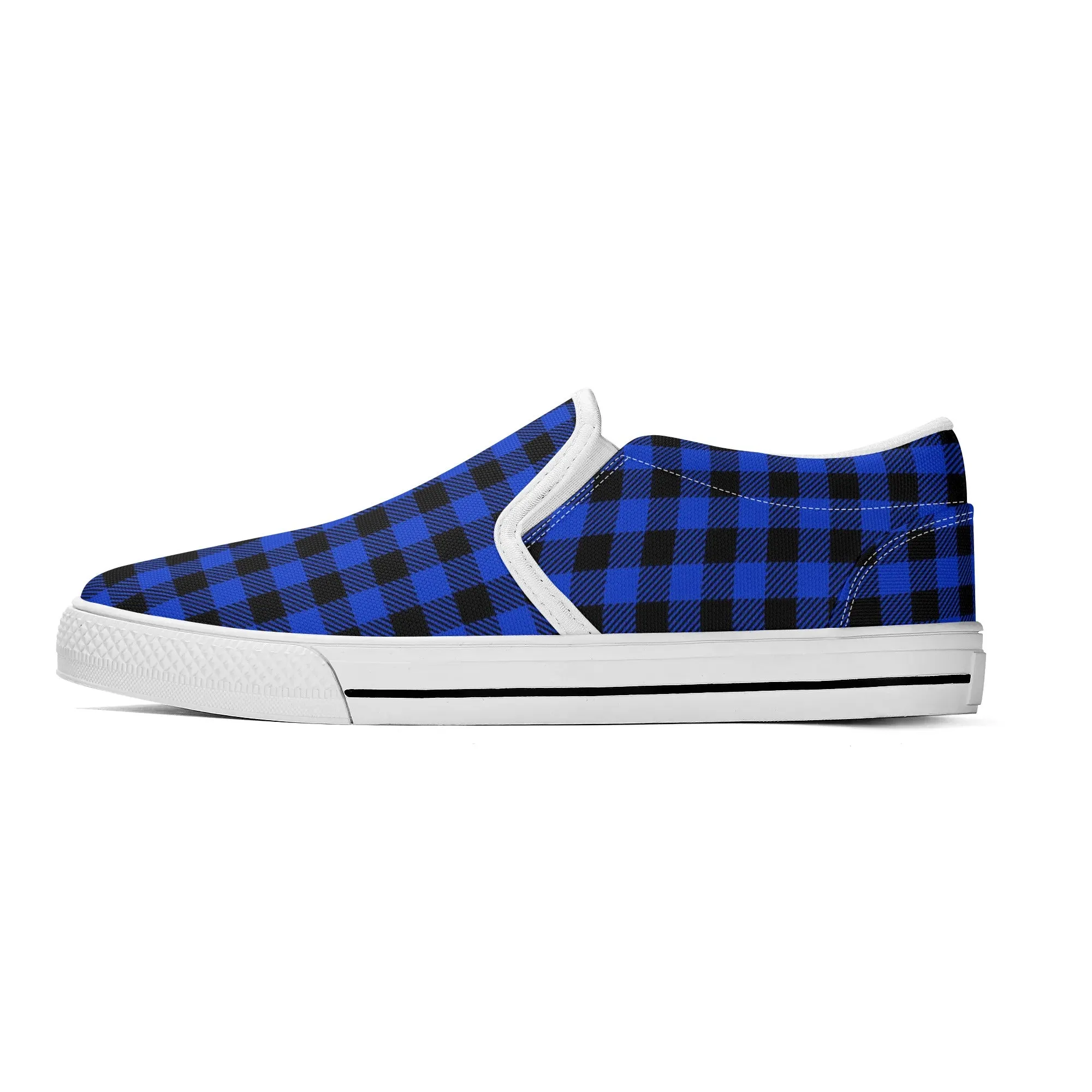 Royal Blue Buffalo Mens Canvas Slip On Shoes