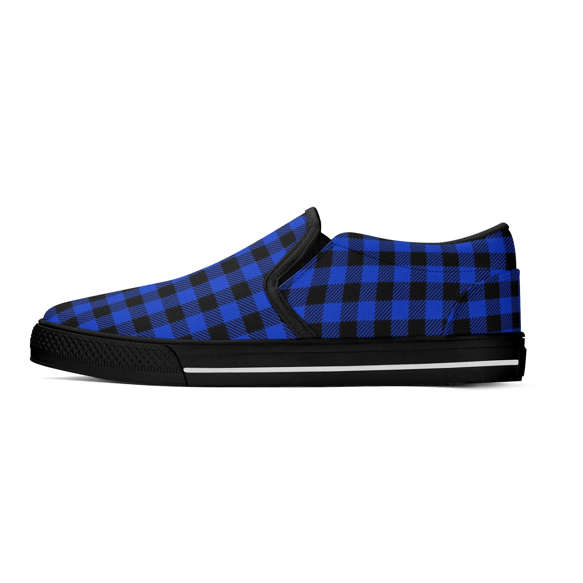 Royal Blue Buffalo Mens Canvas Slip On Shoes