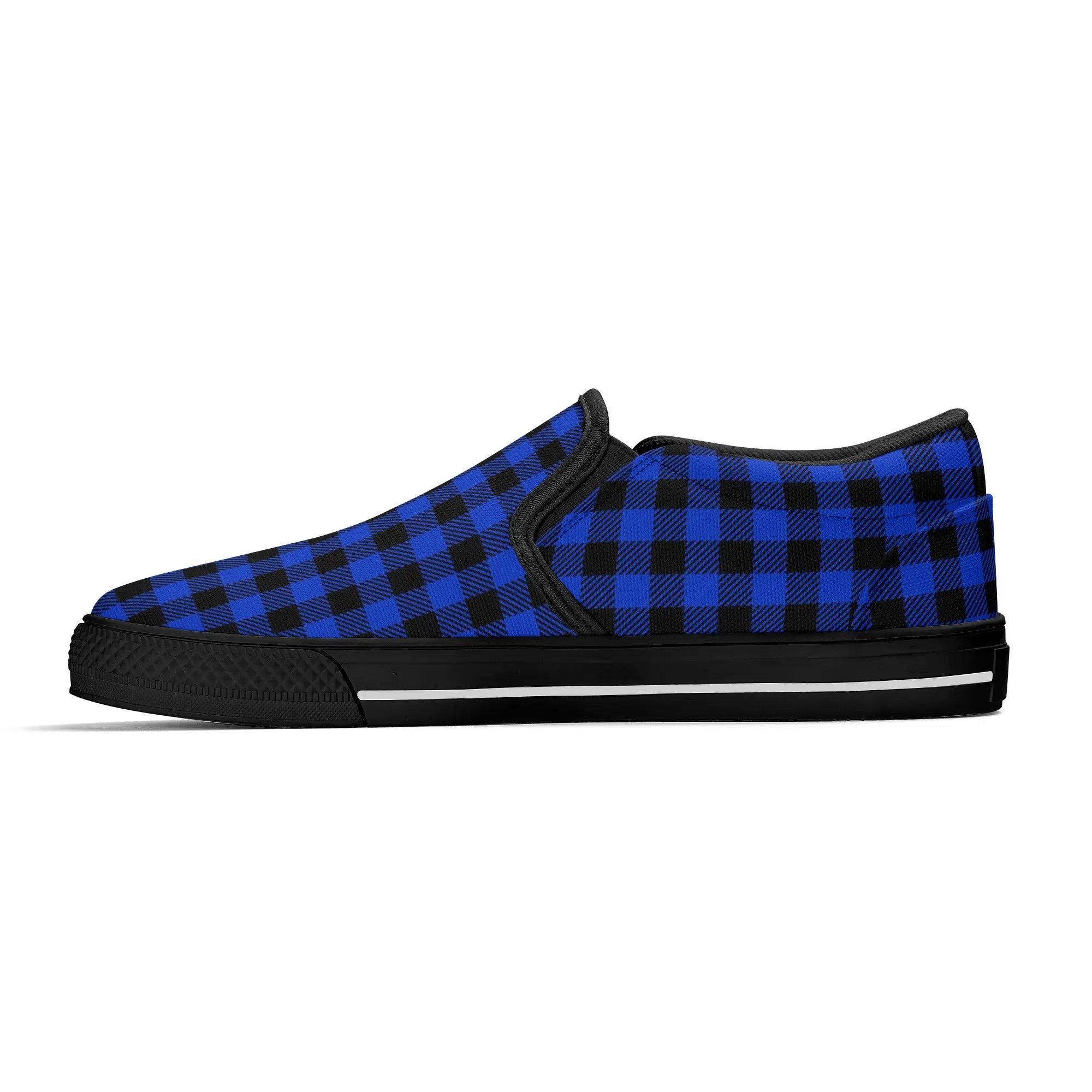 Royal Blue Buffalo Mens Canvas Slip On Shoes