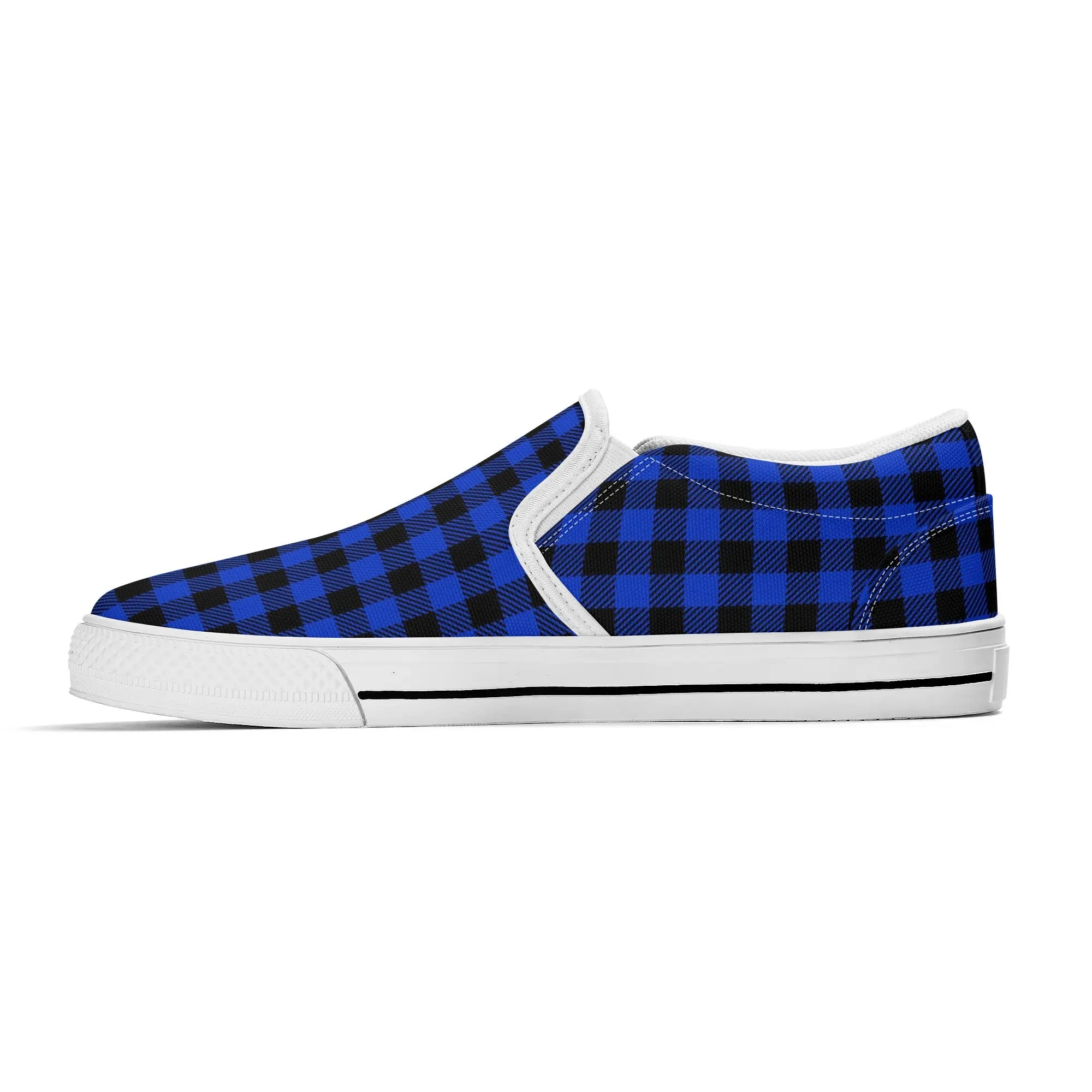 Royal Blue Buffalo Mens Canvas Slip On Shoes