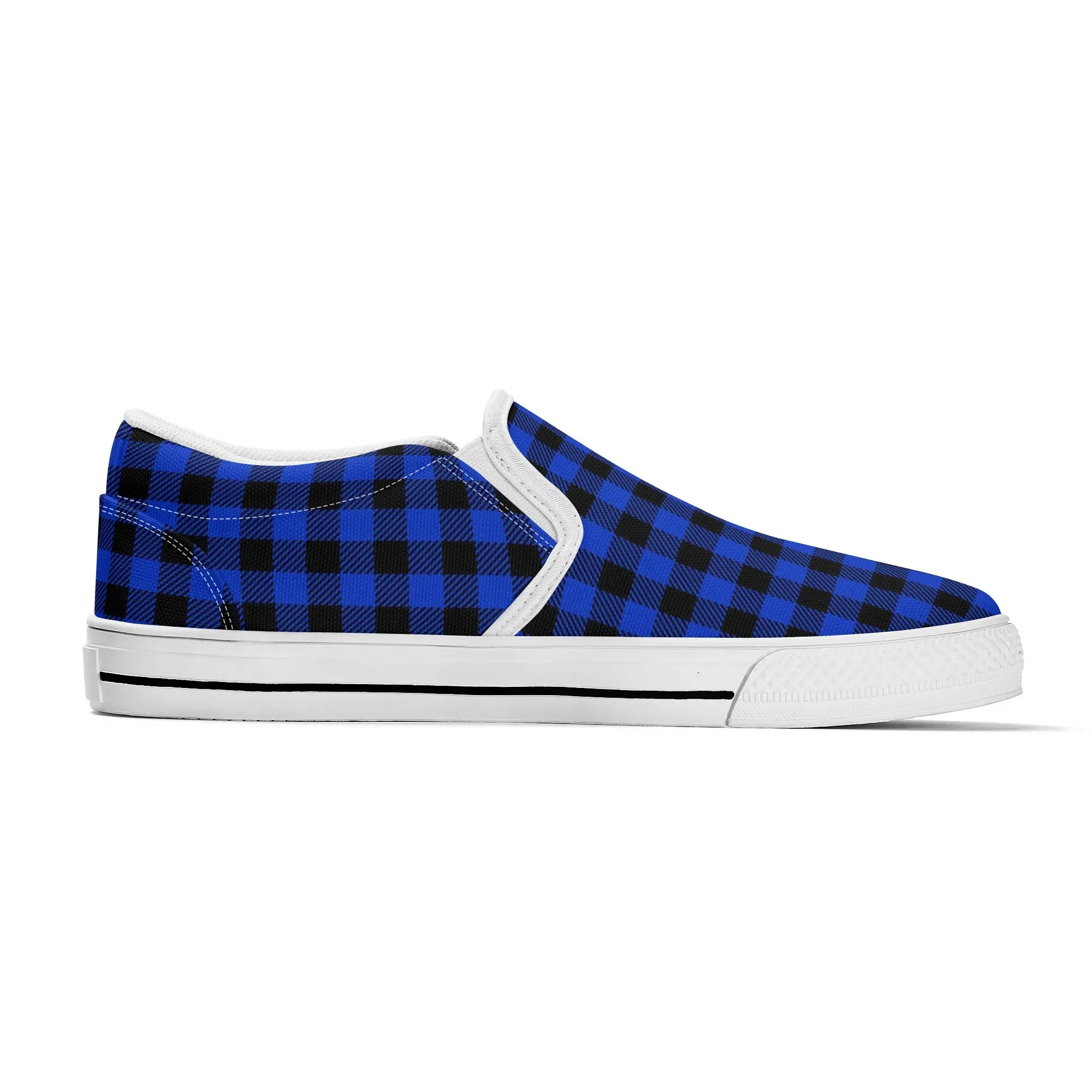 Royal Blue Buffalo Mens Canvas Slip On Shoes