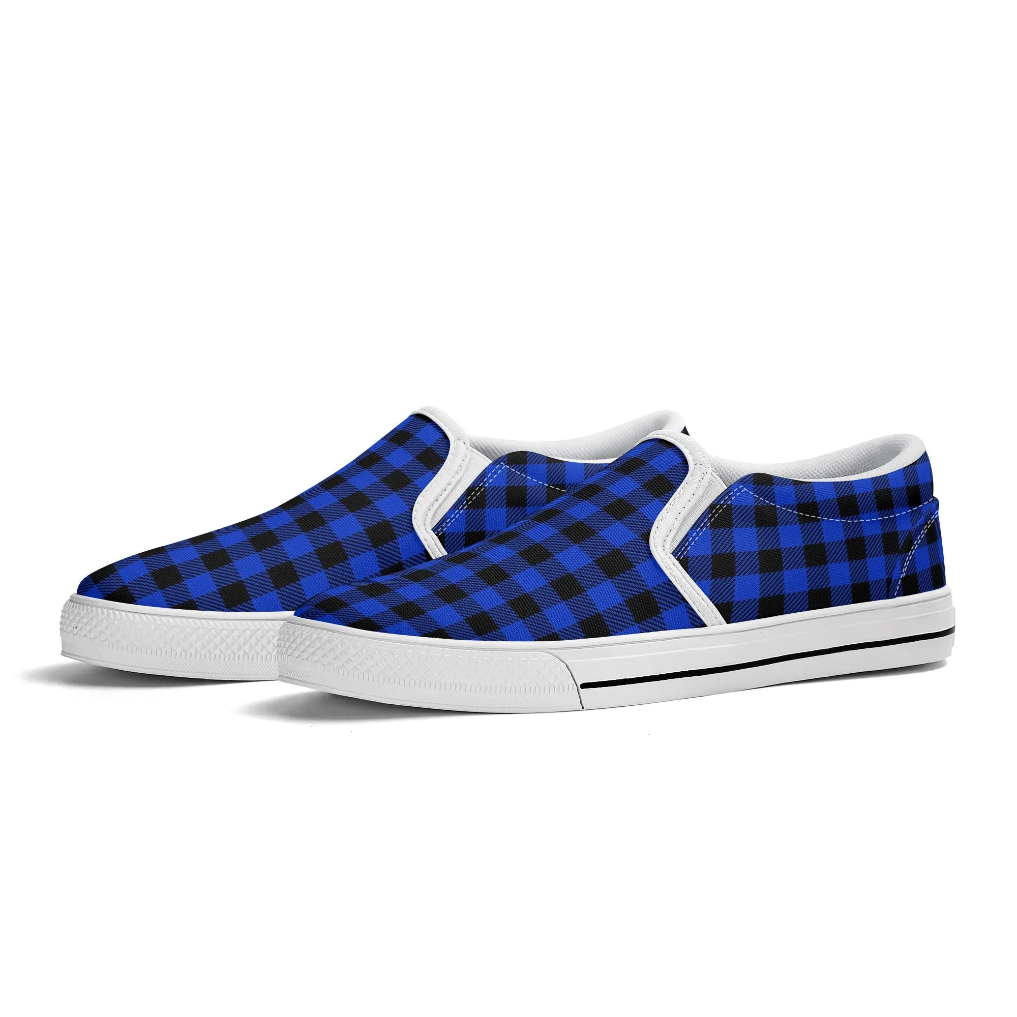 Royal Blue Buffalo Mens Canvas Slip On Shoes