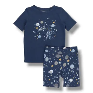 RuffleButts | Pajama Set | Spacewalk