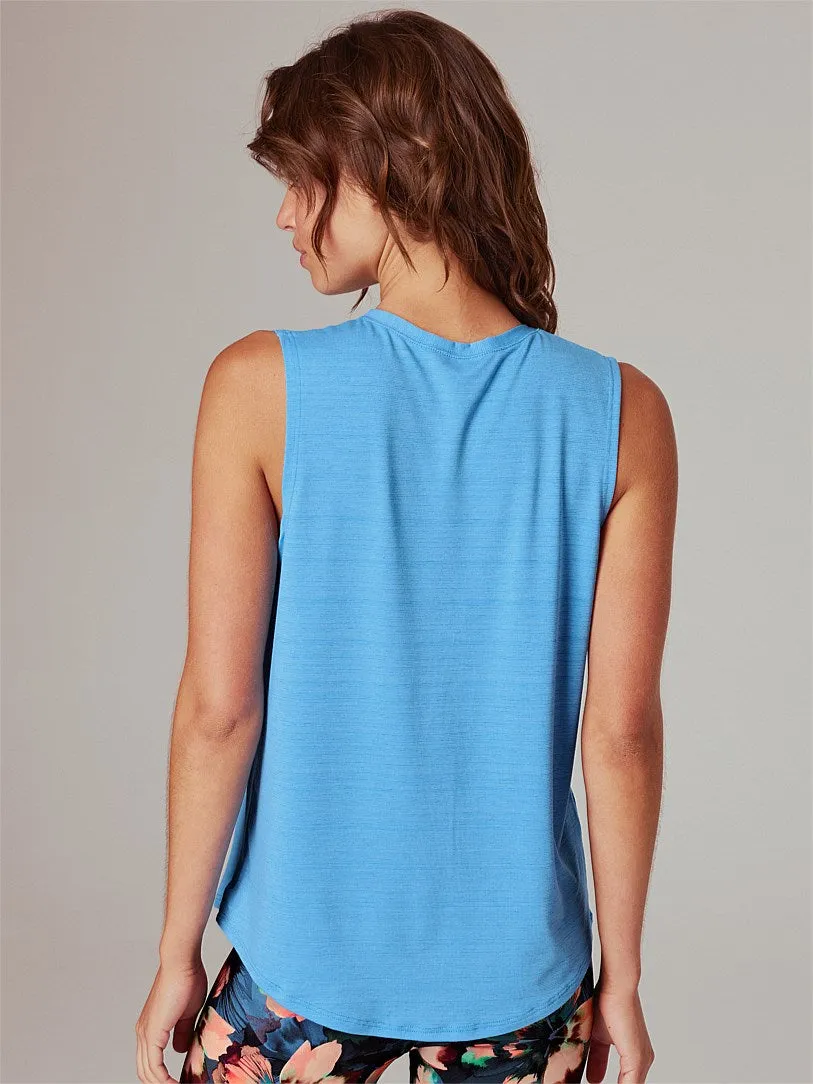 Running Bare Dial It Up Workout Tank - Blue