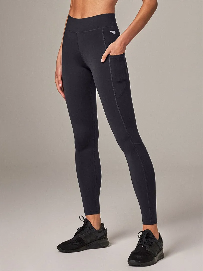 Running Bare Flex Zone Pocket Leggings 28" - Ash