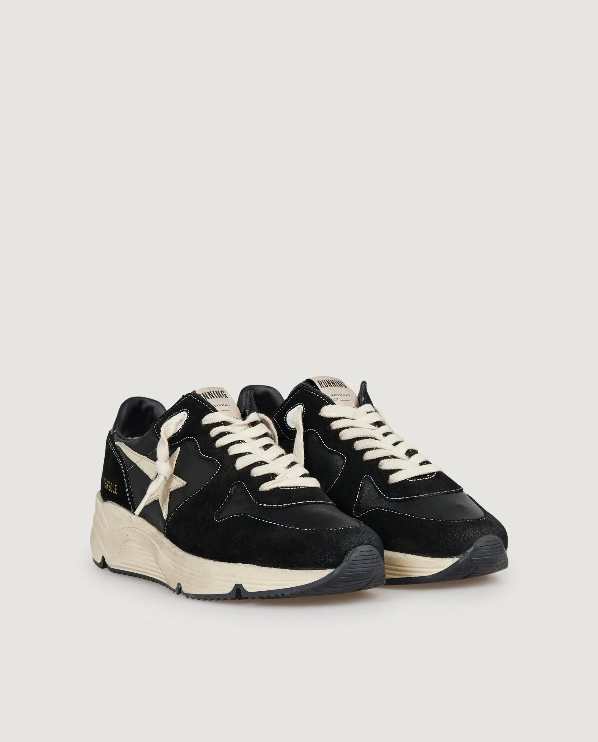 Running sole sneakers - Zwart