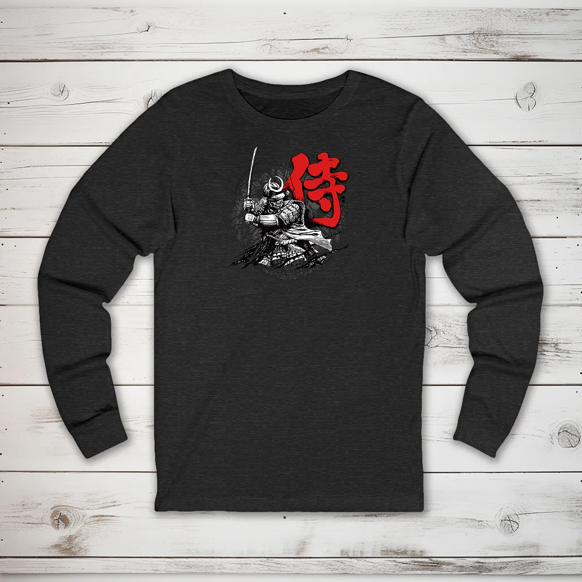 Samurai Kanji Long Sleeve T-Shirt