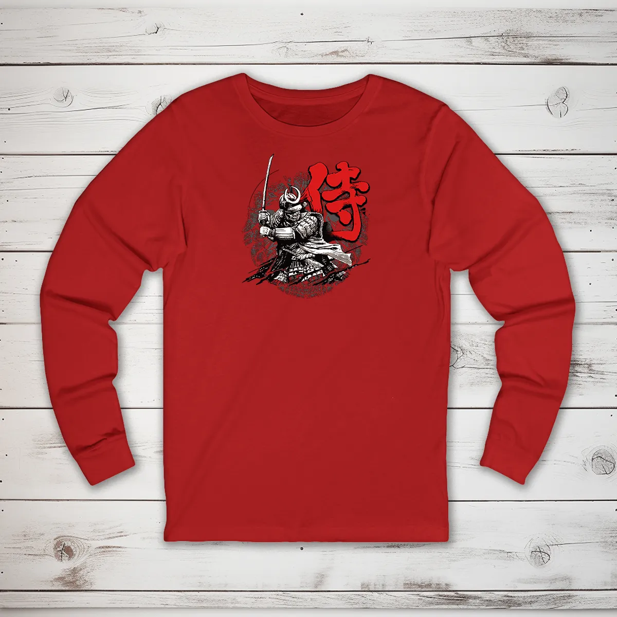 Samurai Kanji Long Sleeve T-Shirt