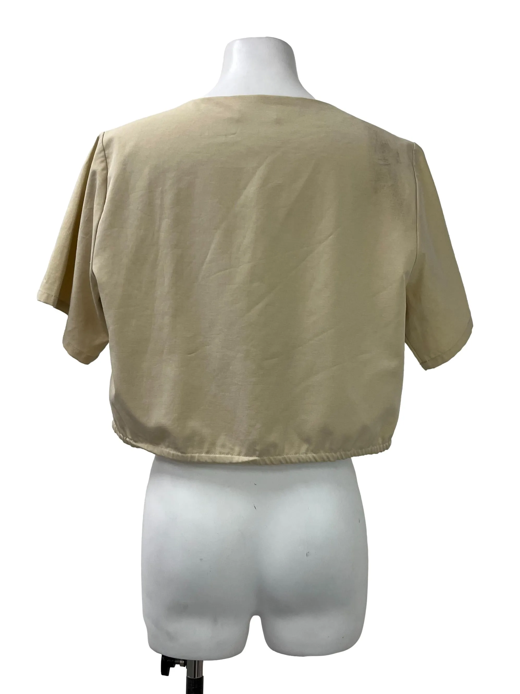 Sand Button Down Blouse