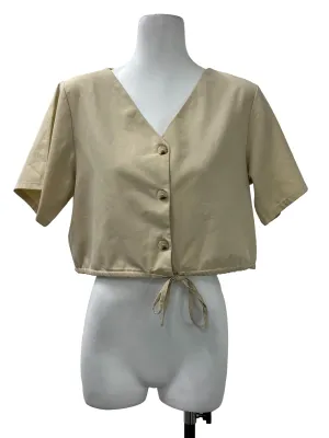 Sand Button Down Blouse