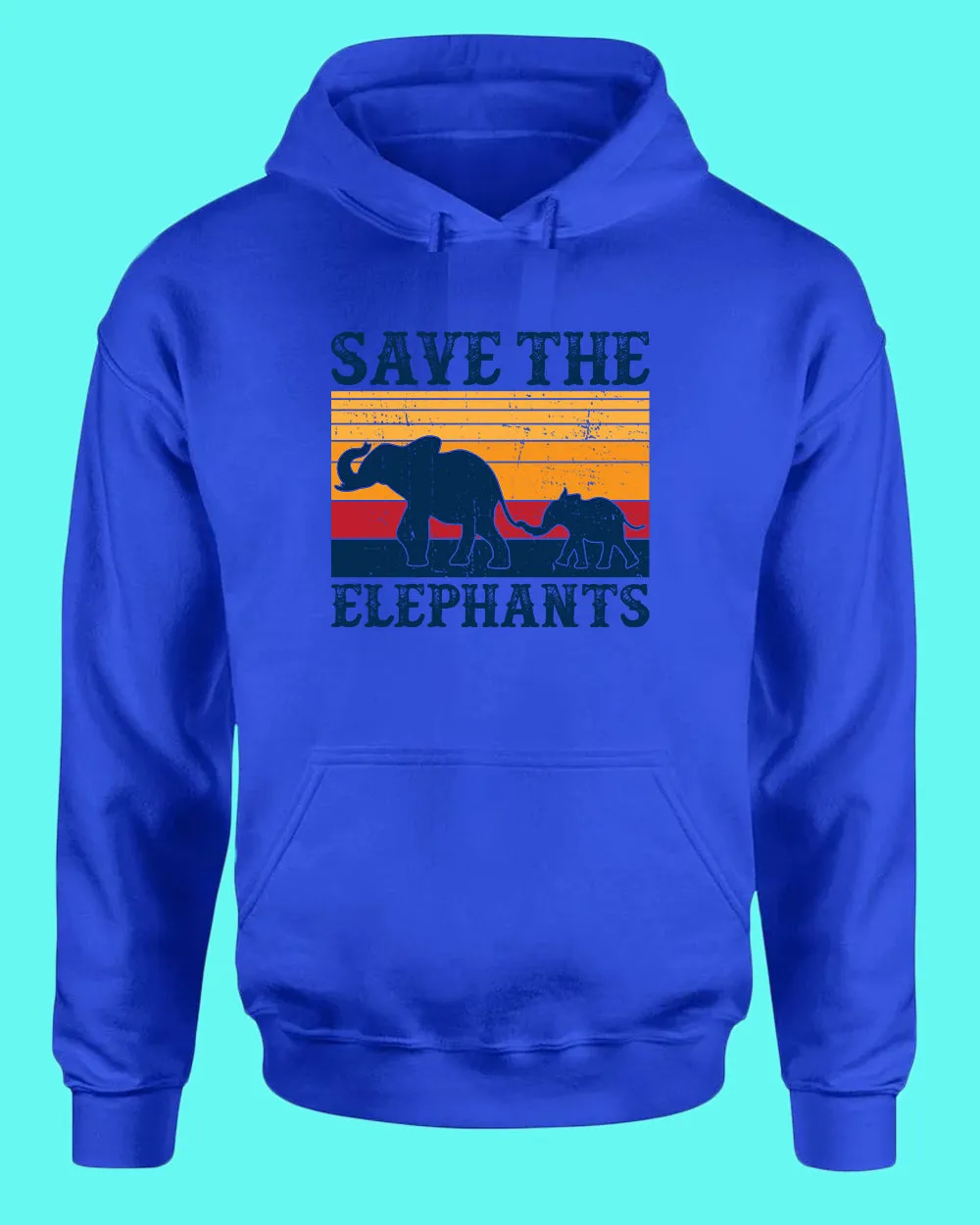 Save the Elephant Hoodie, vegetarian Hoodie
