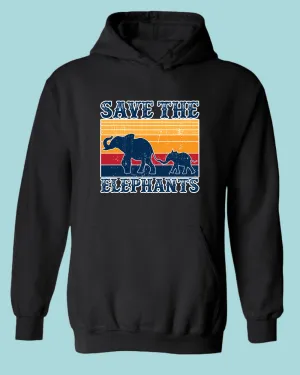 Save the Elephant Hoodie, vegetarian Hoodie
