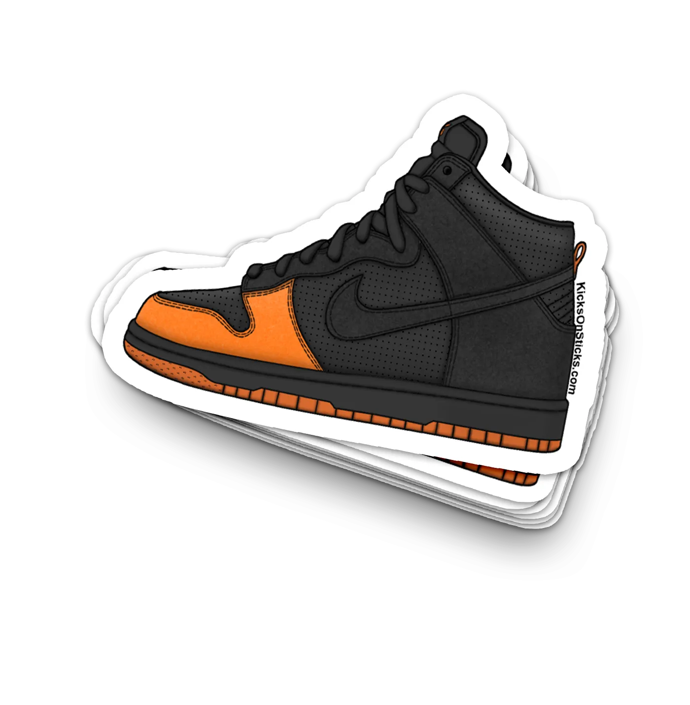 SB Dunk High "Black Laser Orange" Sneaker Sticker