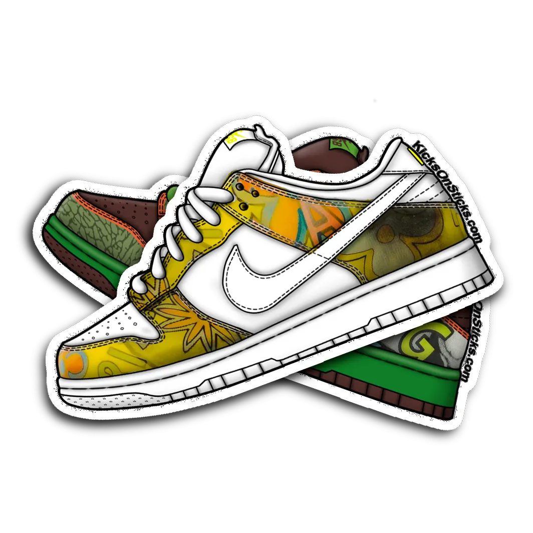 SB Dunk Low "De La Soul White" Sneaker Sticker