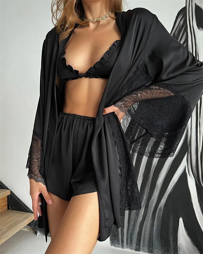 Sensual Lace Robe Set