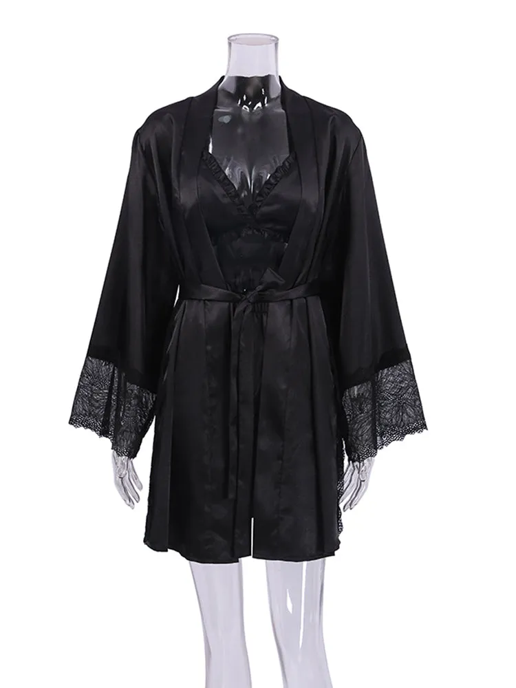 Sensual Lace Robe Set