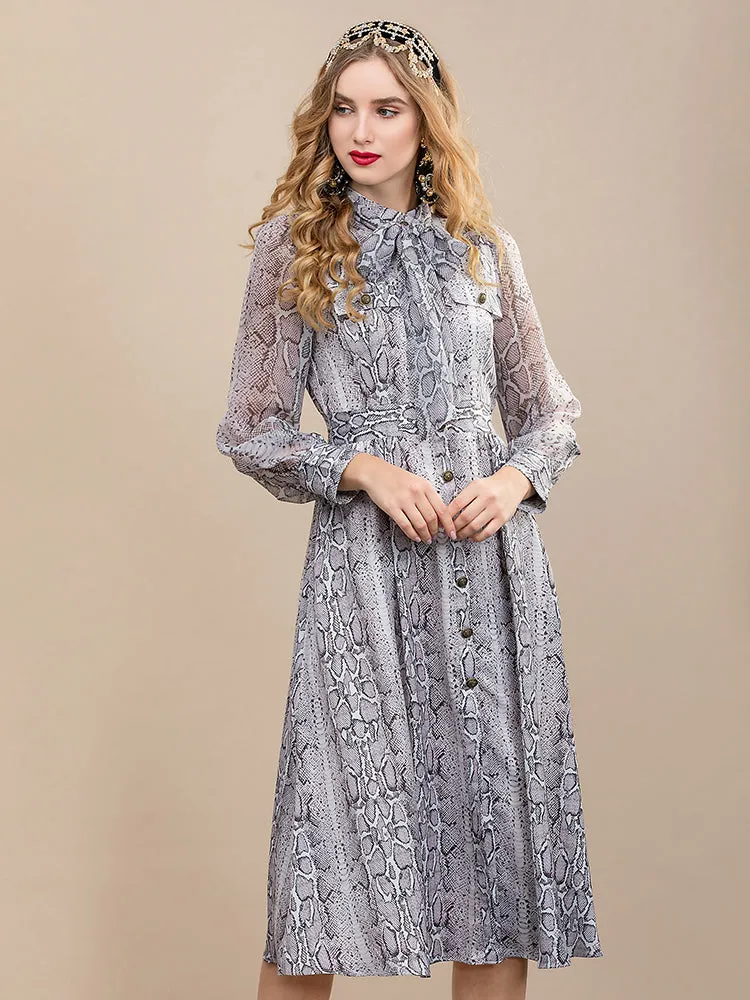 Serpentine Print Dress