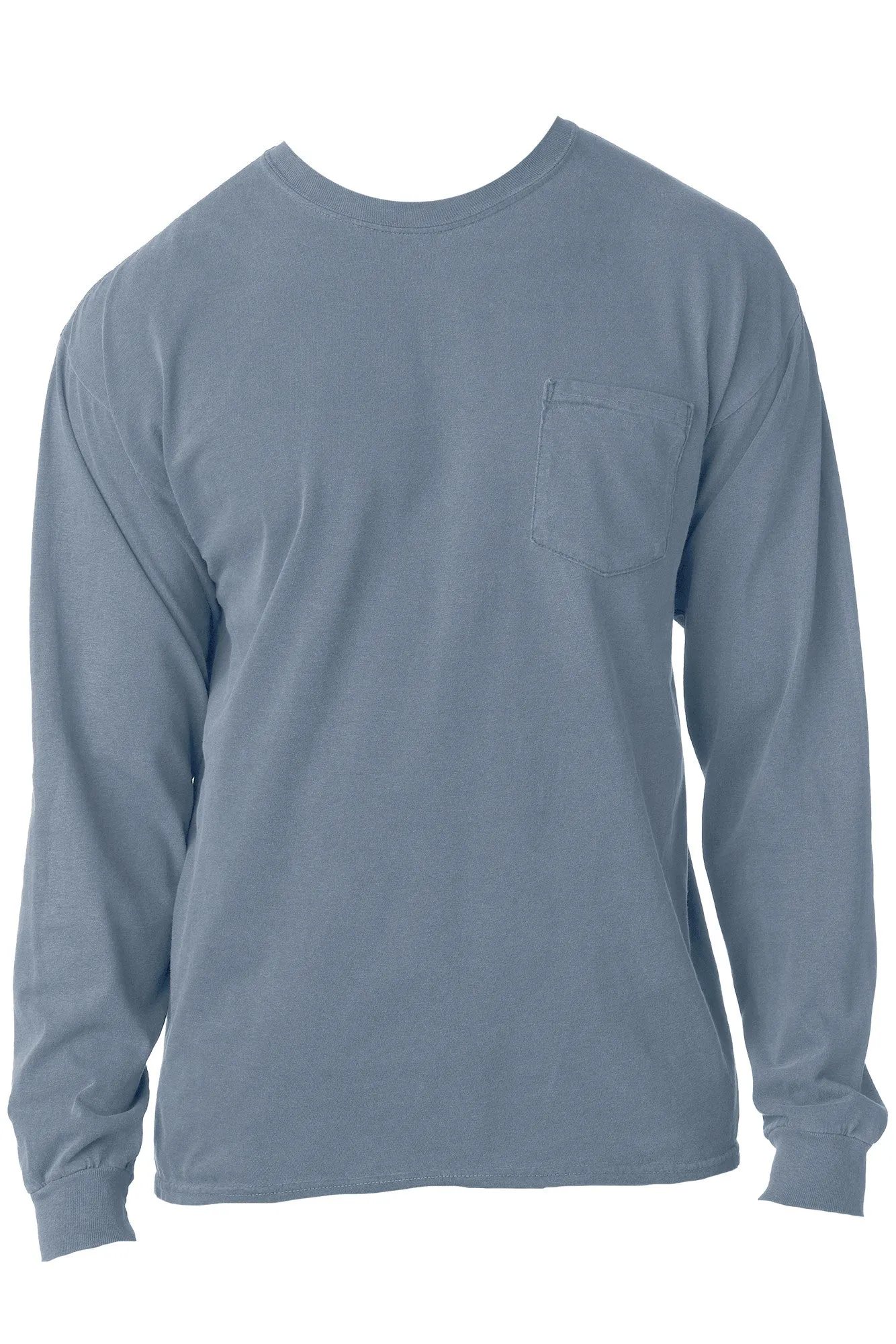 Shades of Blue Comfort Colors Long Sleeve Pocket Tee