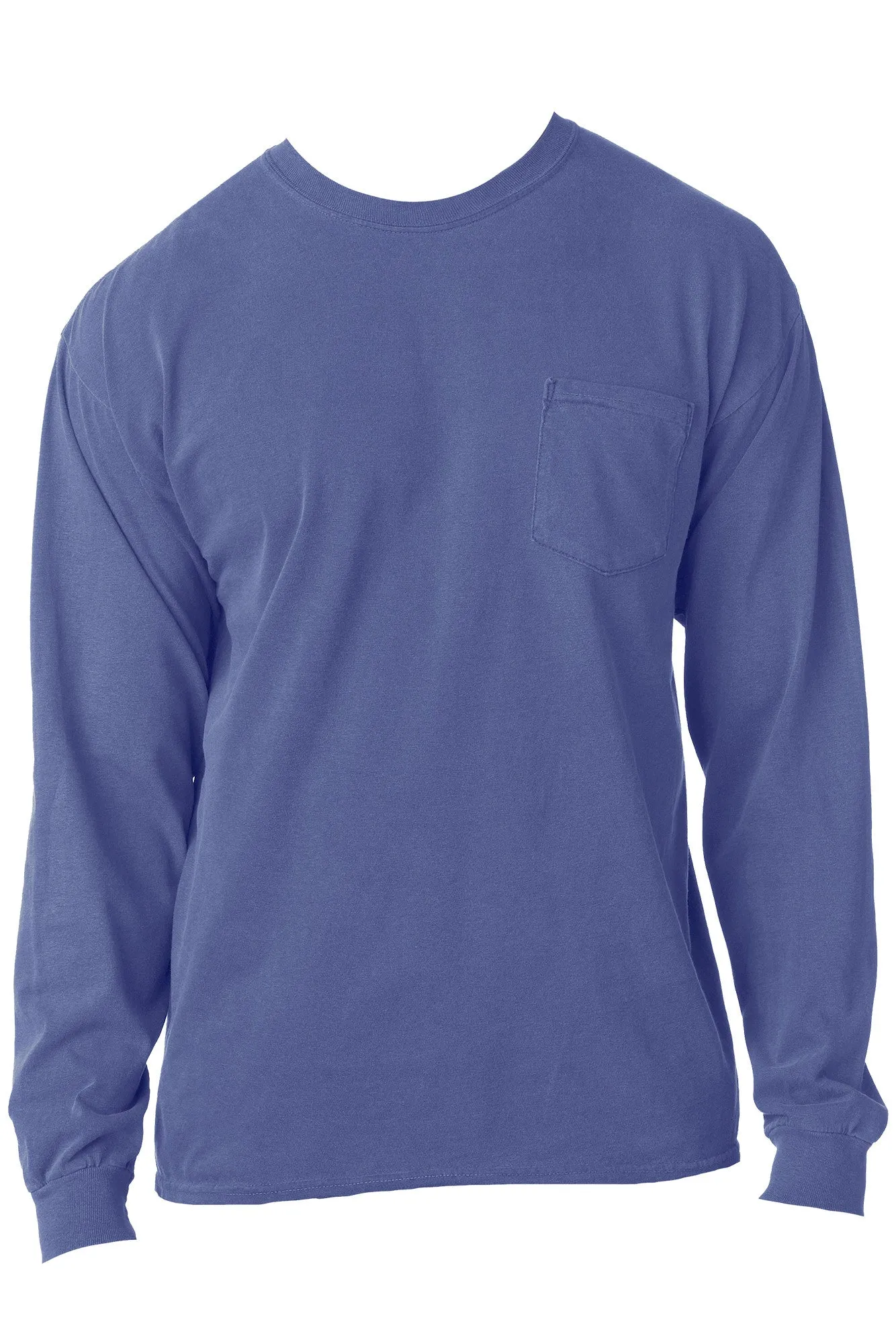 Shades of Blue Comfort Colors Long Sleeve Pocket Tee