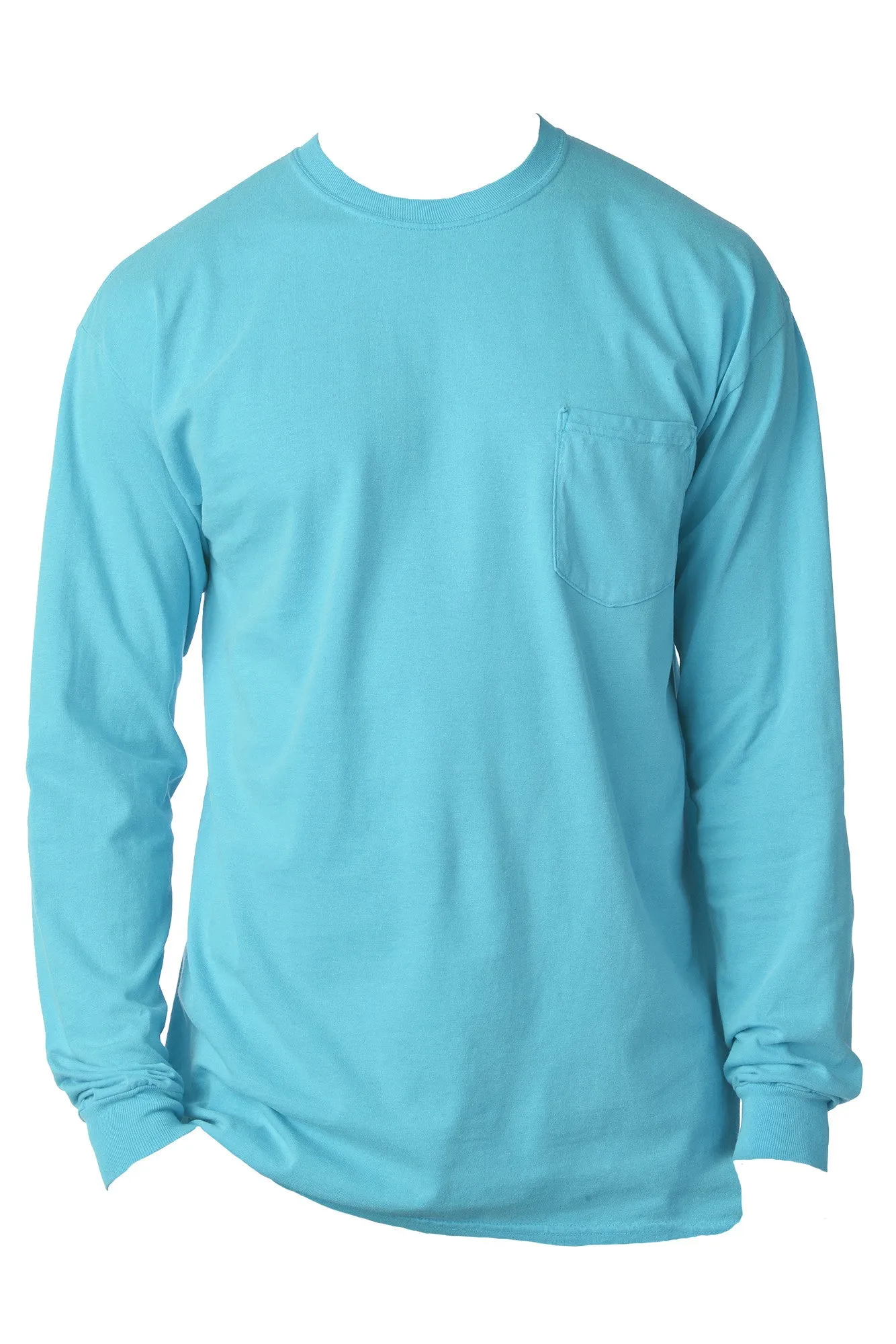 Shades of Blue Comfort Colors Long Sleeve Pocket Tee