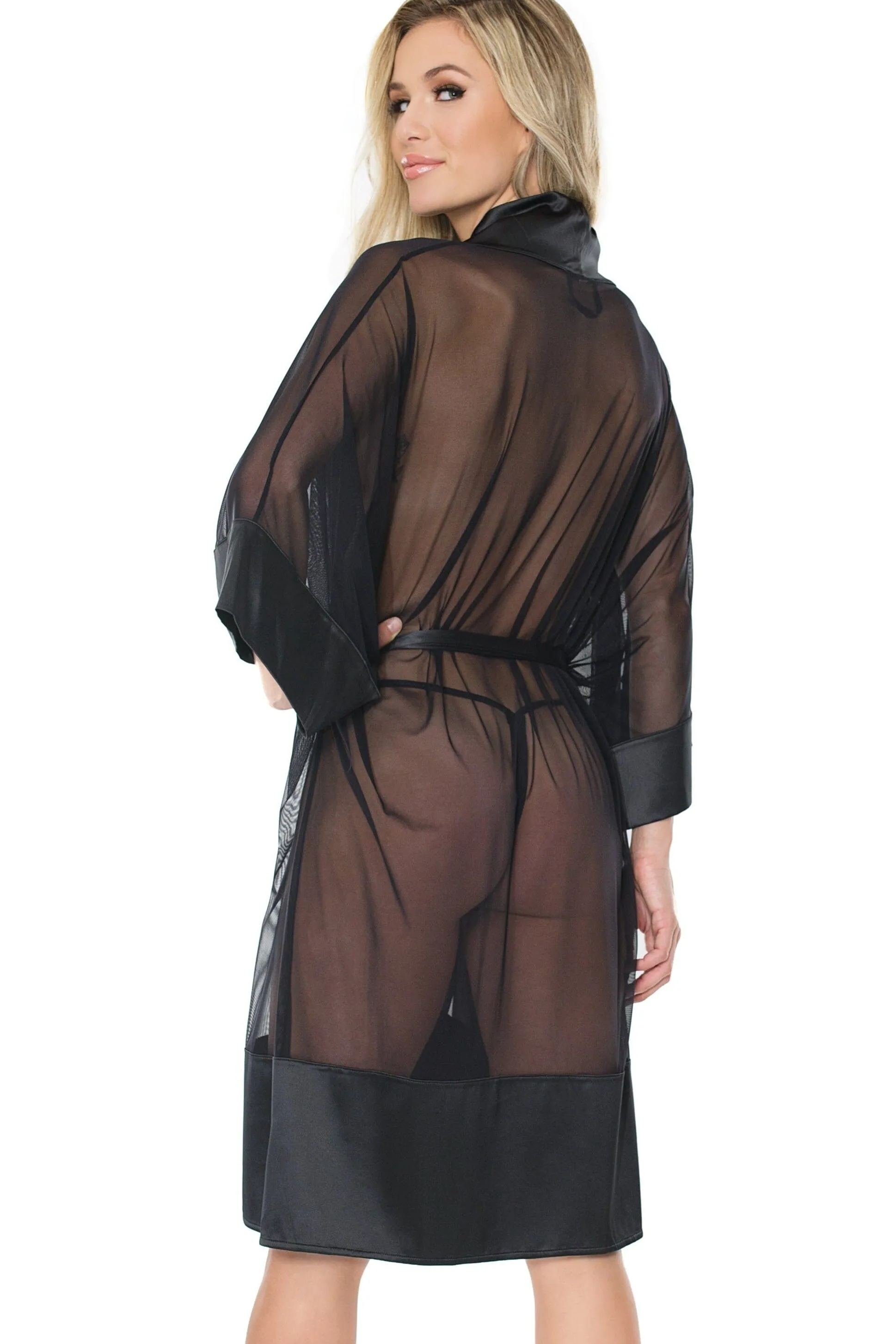 Sheer Kimono Style Robe