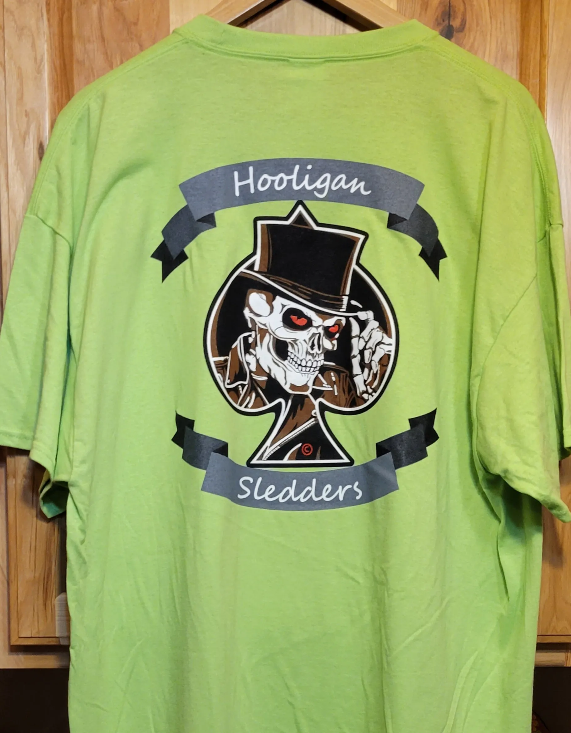 Short Sleeve Hooligan T-Shirt (Black and Lime)