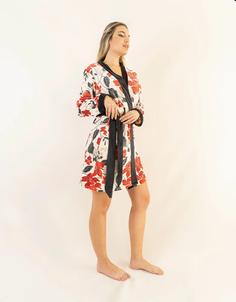 Short women's robe