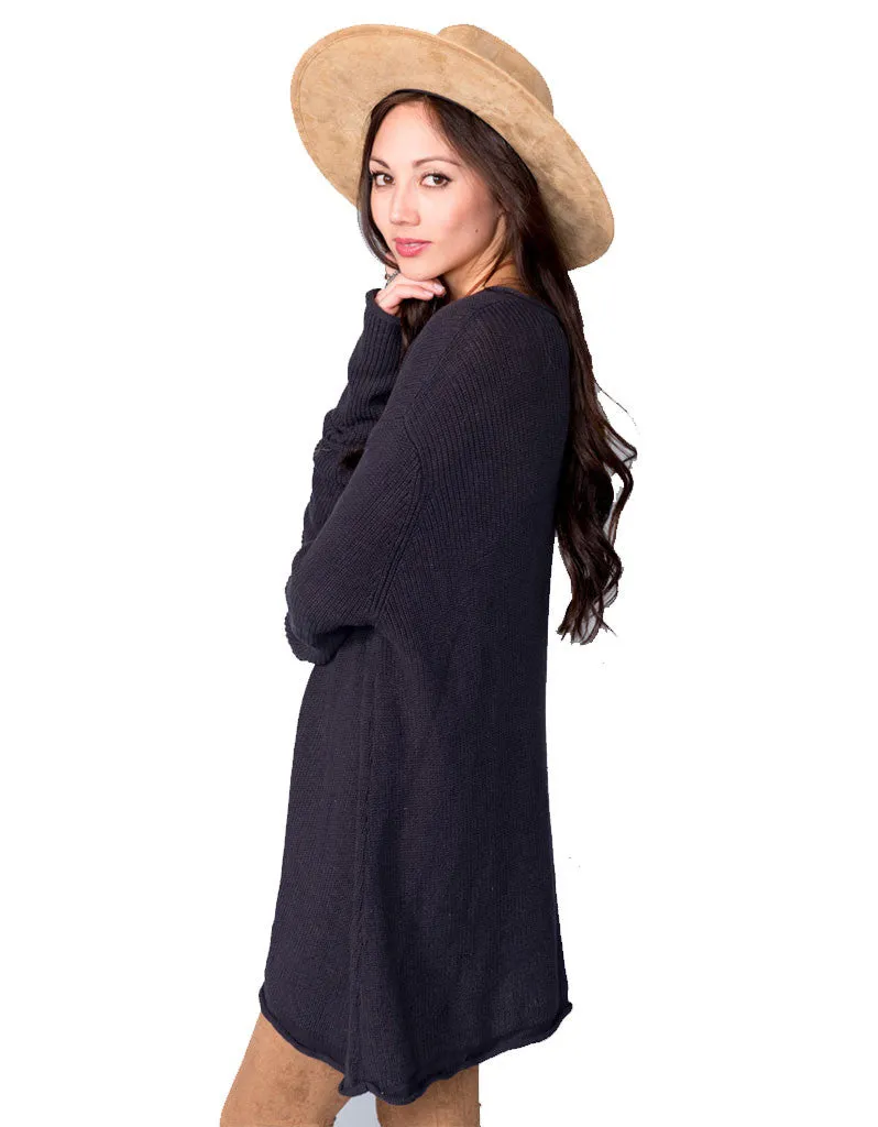 Show Me Your Mumu Overtop Sweater in Deep Charcoal