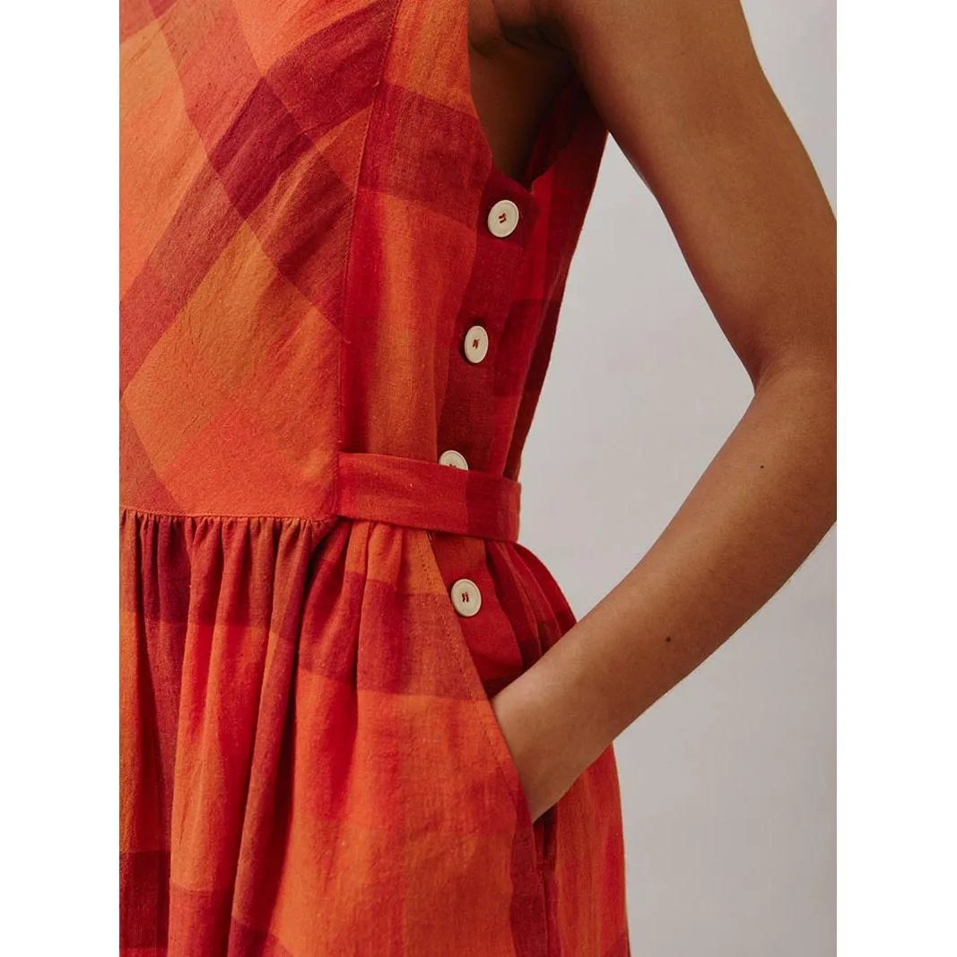 Sideline - Frankie red check dress