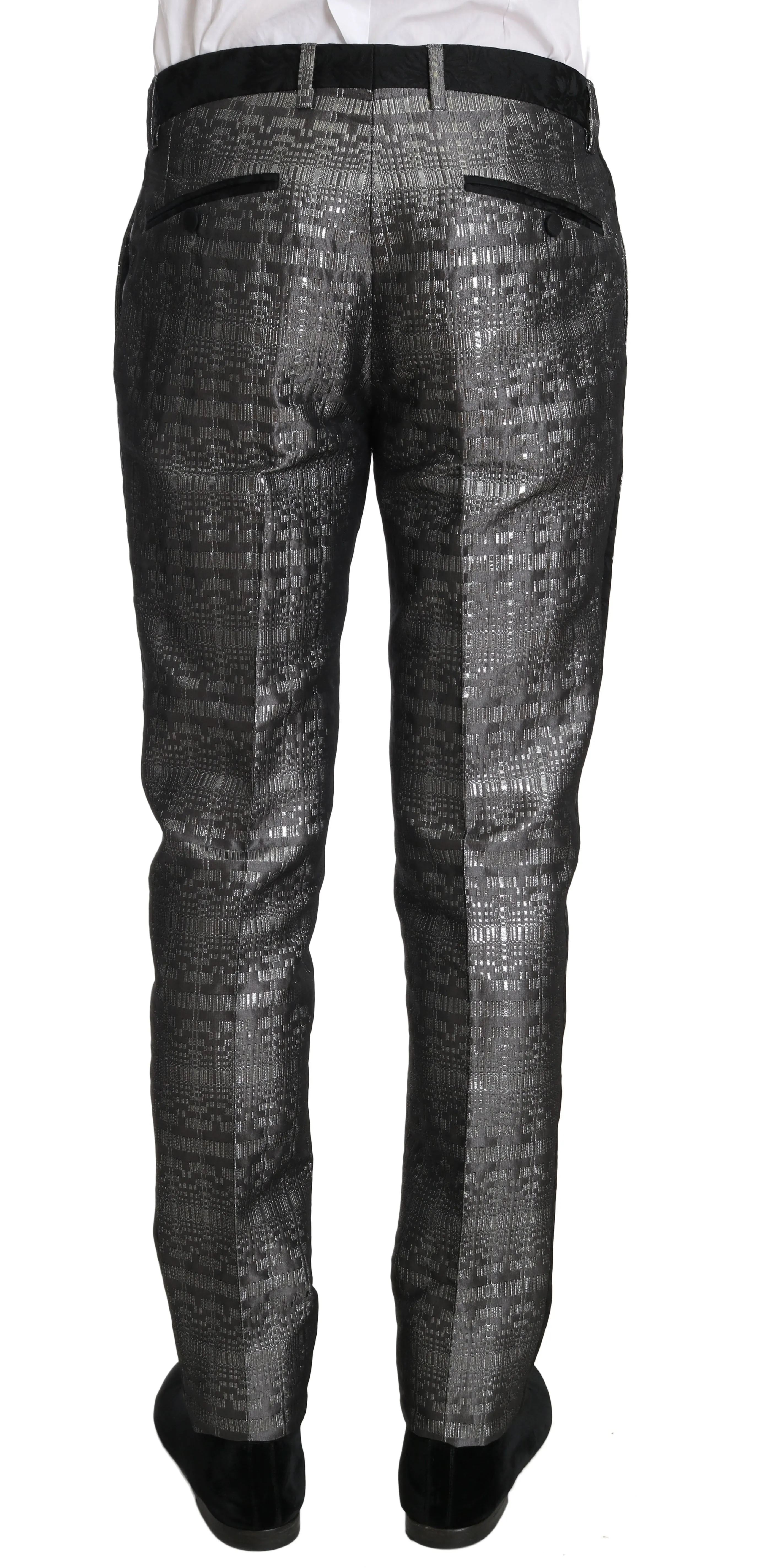 Silver Gray Shiny GOLD 2 Piece Slim Suit