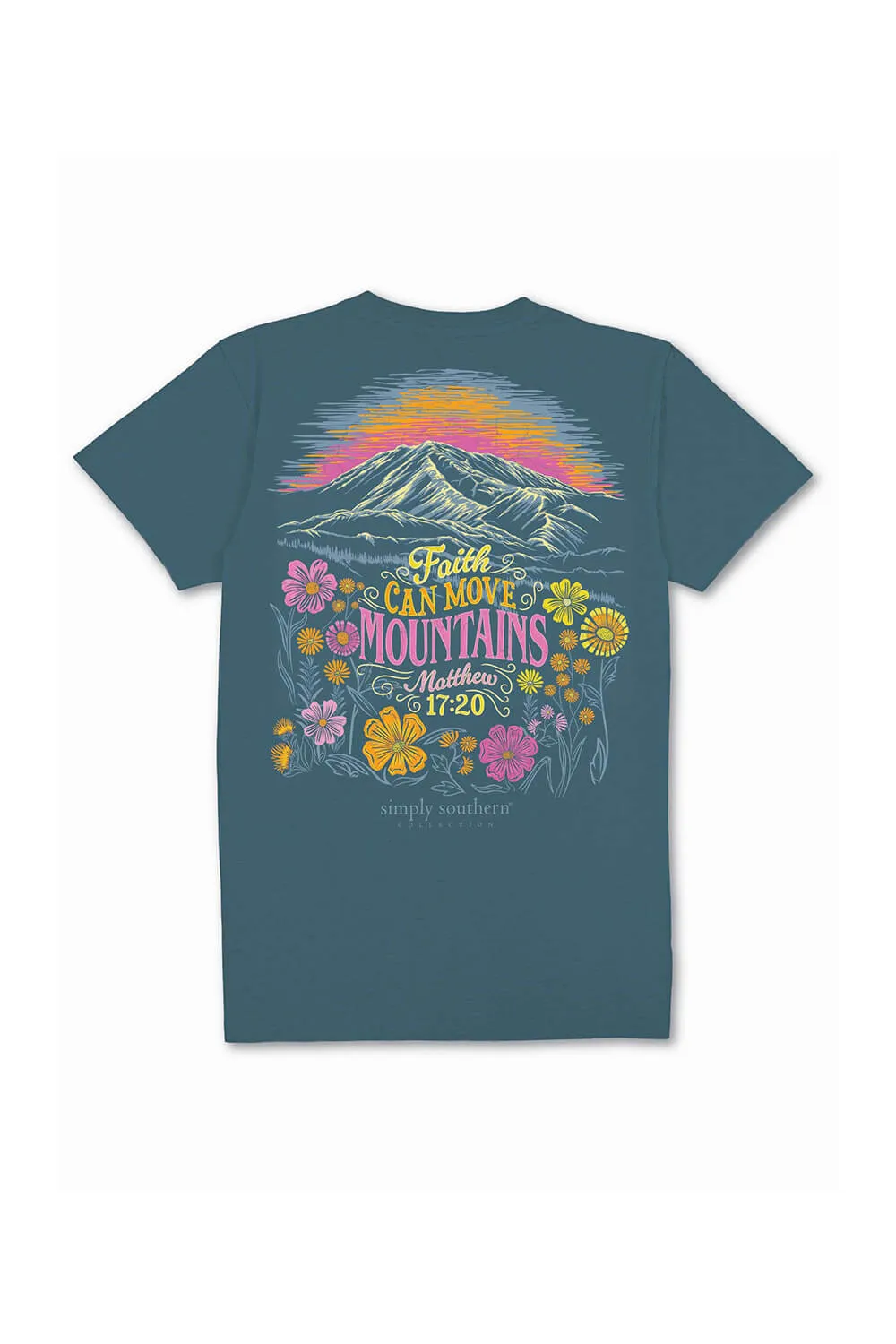 Simply Southern Faith Can Move Mountains T-Shirt for Women in Comet | SS-MOVEMTNS-COMET