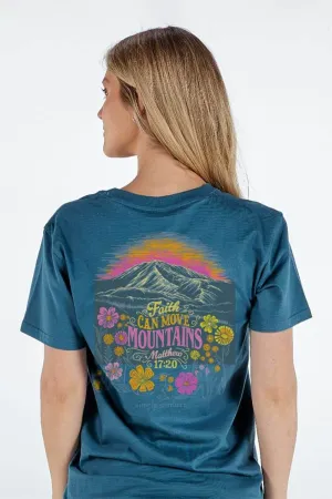 Simply Southern Faith Can Move Mountains T-Shirt for Women in Comet | SS-MOVEMTNS-COMET